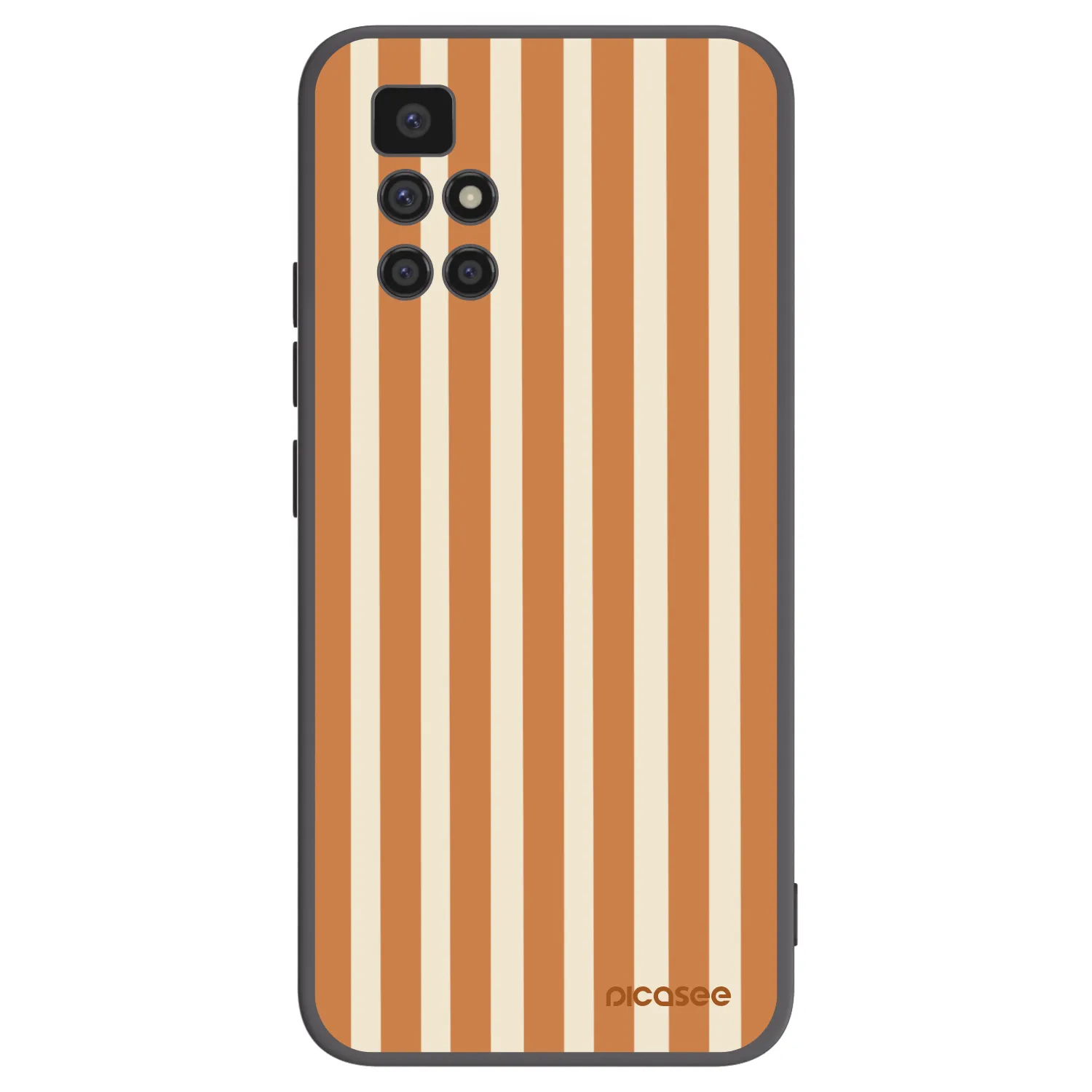 Picasee crna silikonska maskica za Xiaomi Redmi 10 (2022) - Orange lines
