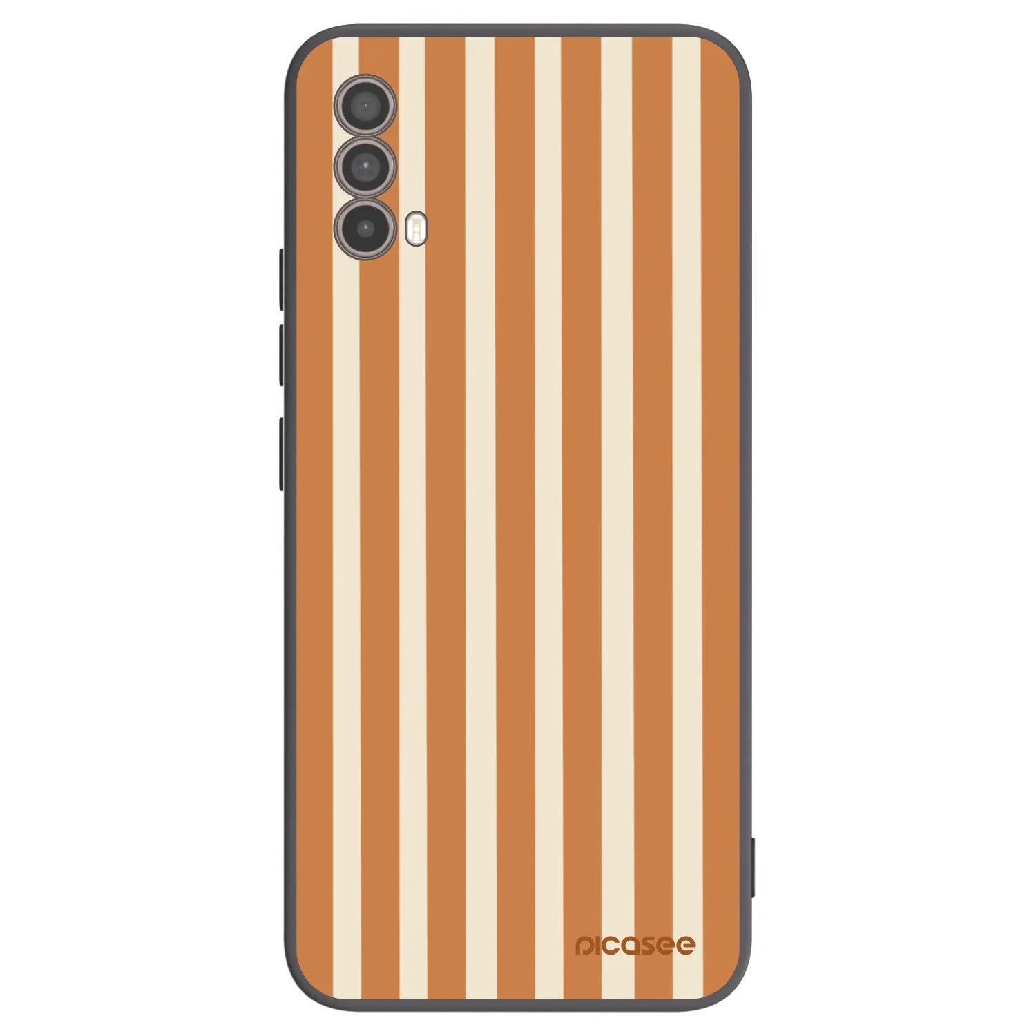 Picasee crna silikonska maskica za Motorola Moto E40 - Orange lines