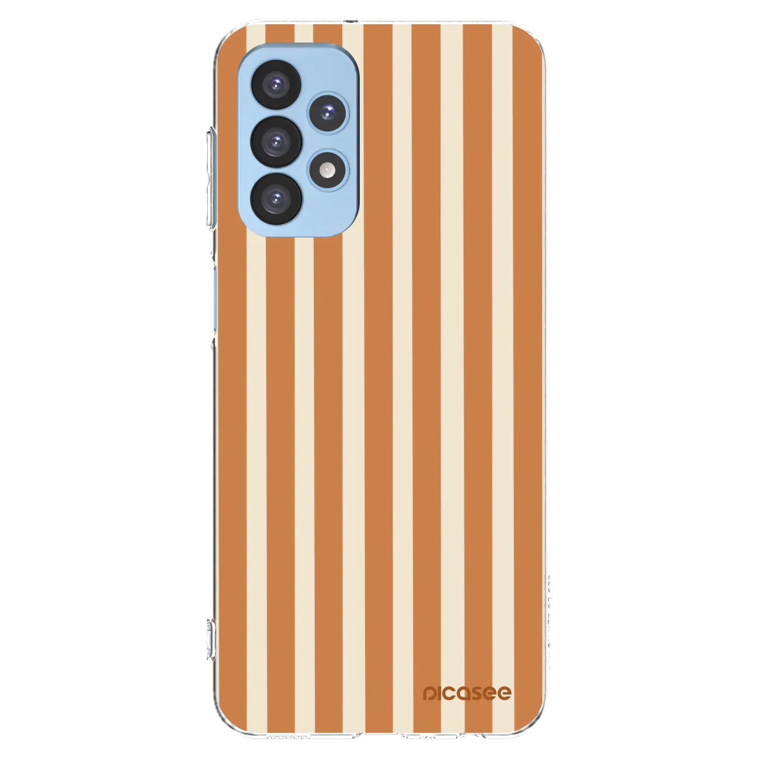 Picasee silikonska prozirna maskica za Samsung Galaxy A23 A235F 4G - Orange lines
