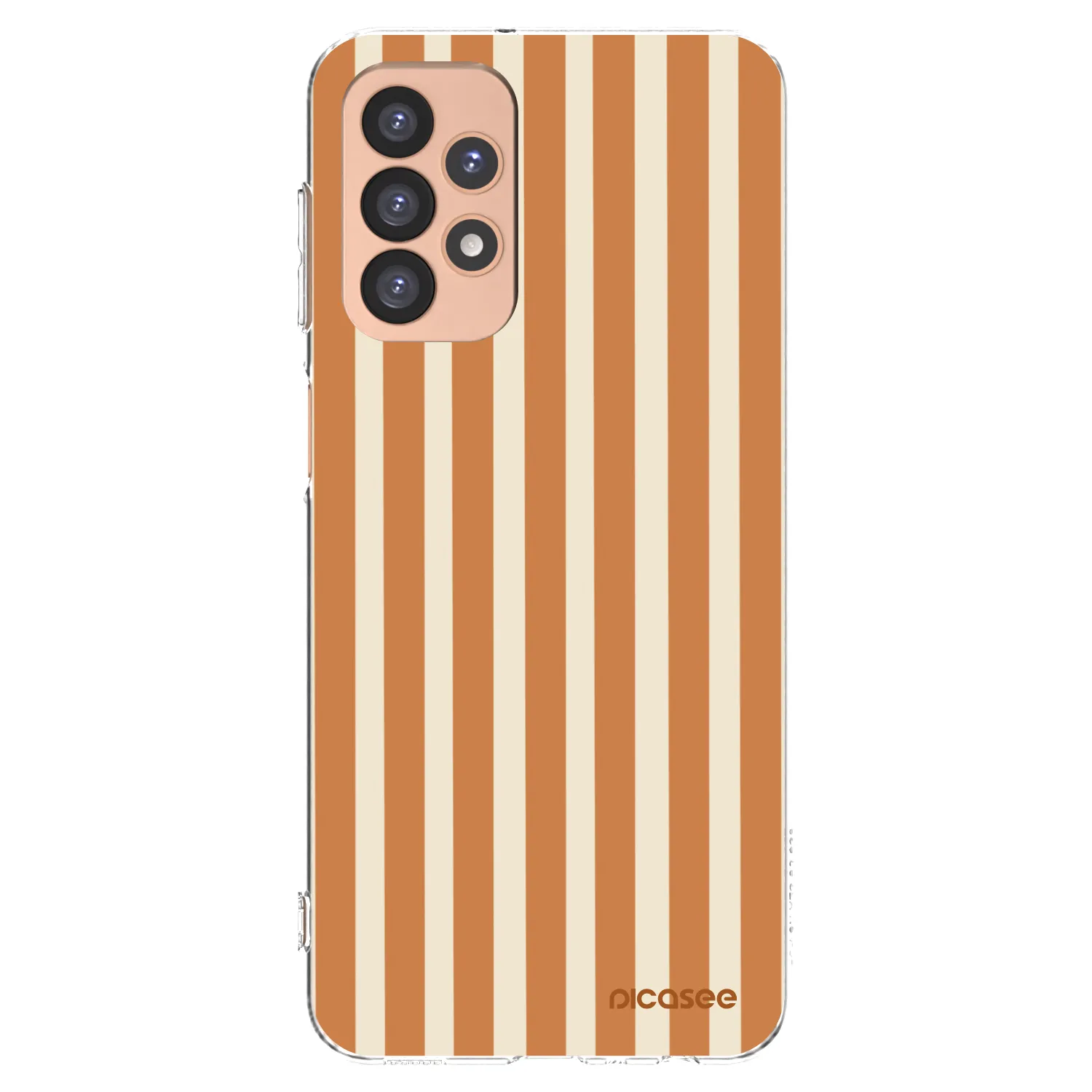 Picasee silikonska prozirna maskica za Samsung Galaxy A23 A236B 5G - Orange lines