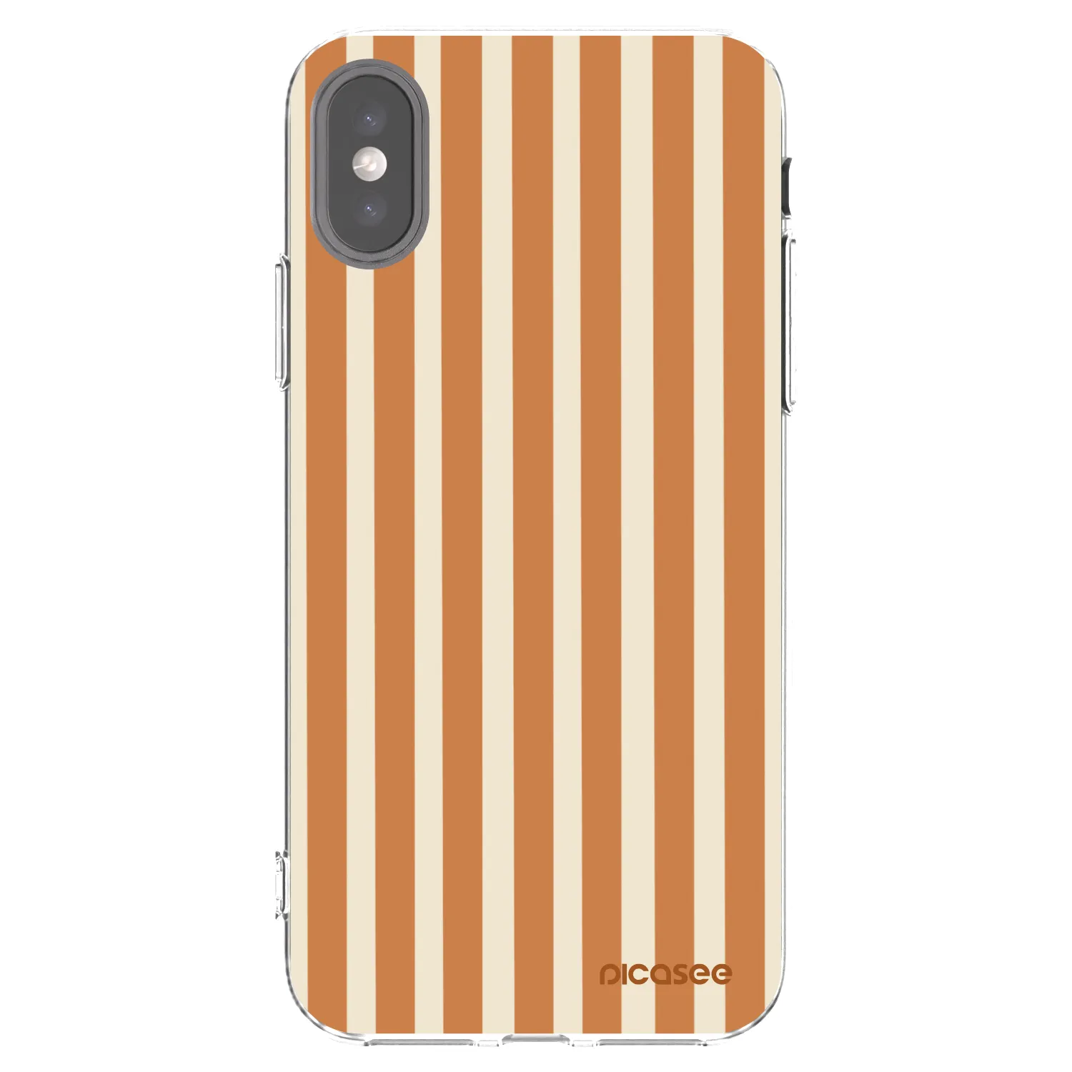 Picasee silikonska prozirna maskica za Apple iPhone X/XS - Orange lines