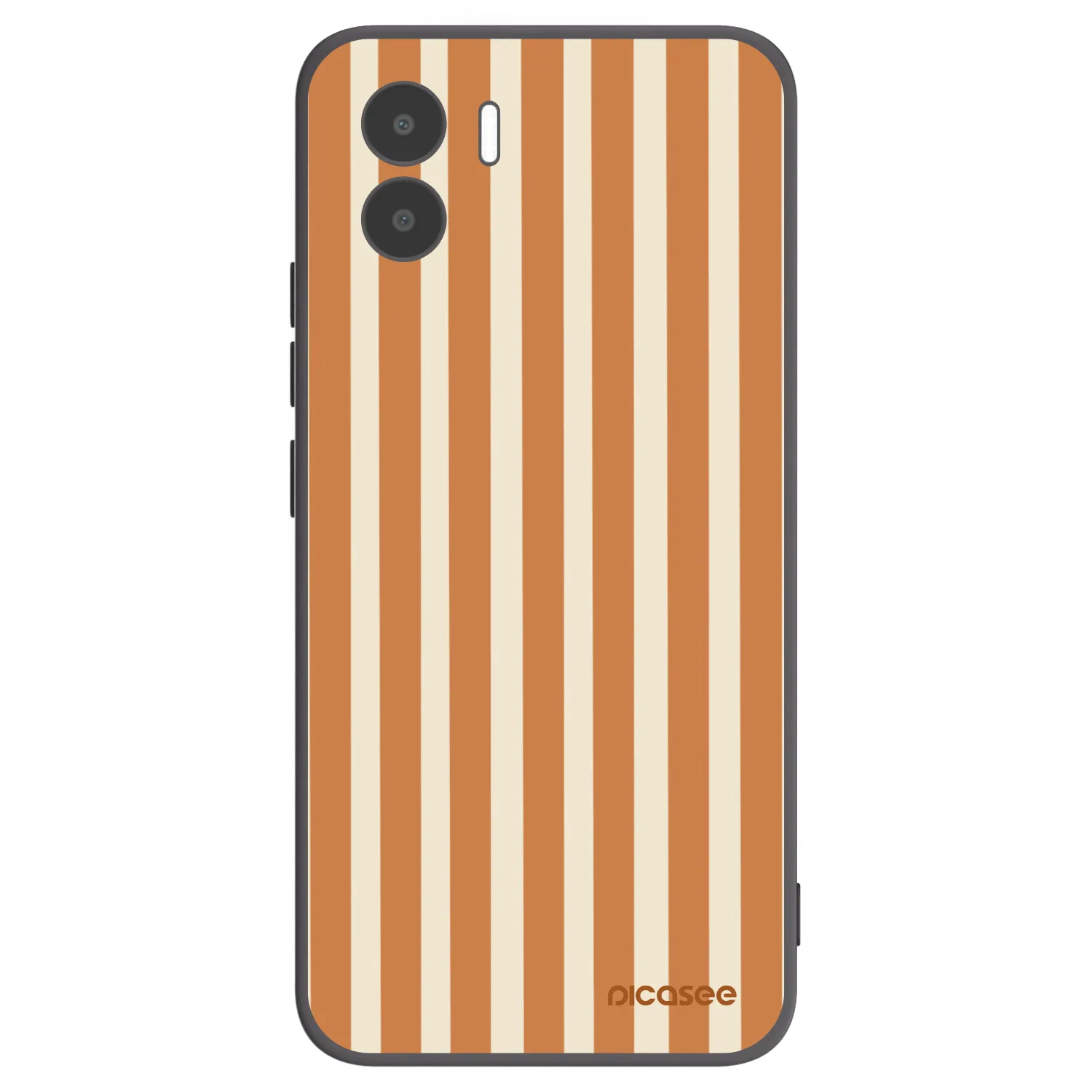 Picasee crna silikonska maskica za Xiaomi Redmi A1 - Orange lines