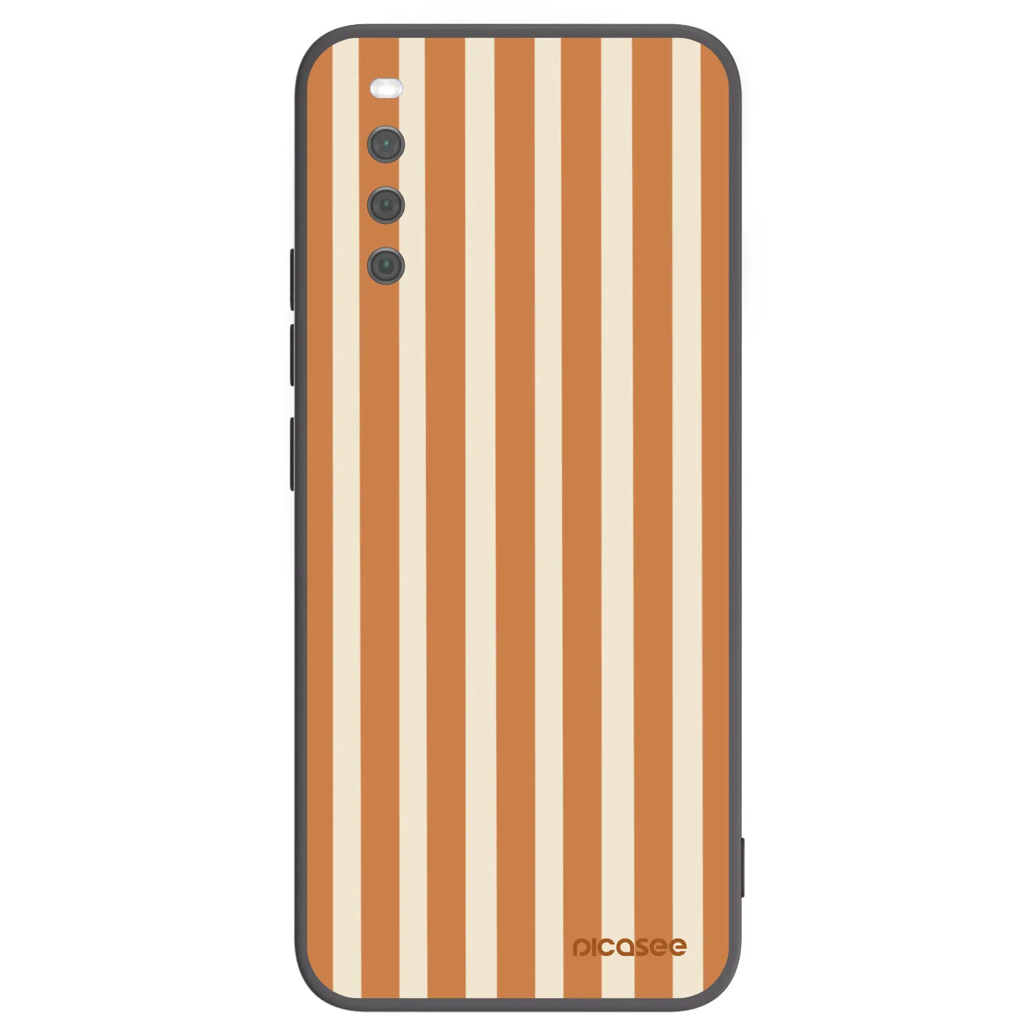 Picasee crna silikonska maskica za Sony Xperia 10 III - Orange lines