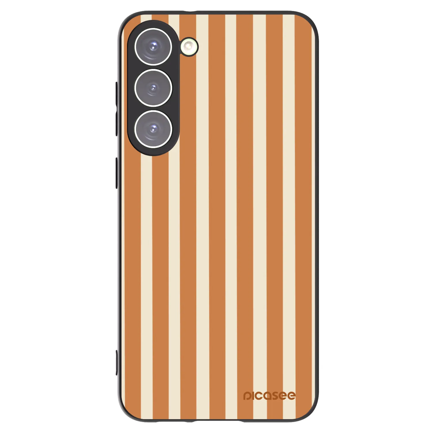 Picasee crna silikonska maskica za Samsung Galaxy S23+ 5G - Orange lines