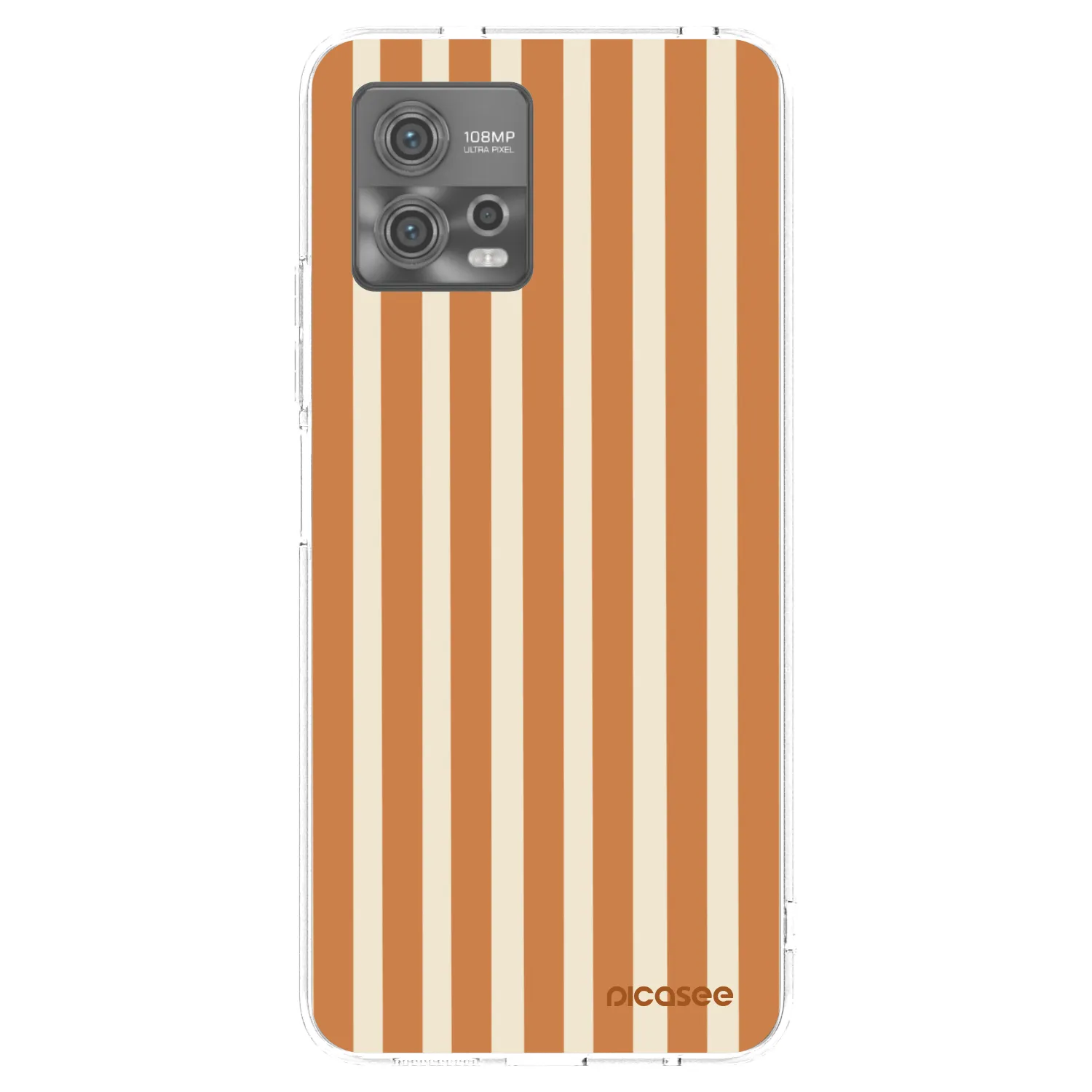 Picasee silikonska prozirna maskica za Motorola Moto G72 - Orange lines