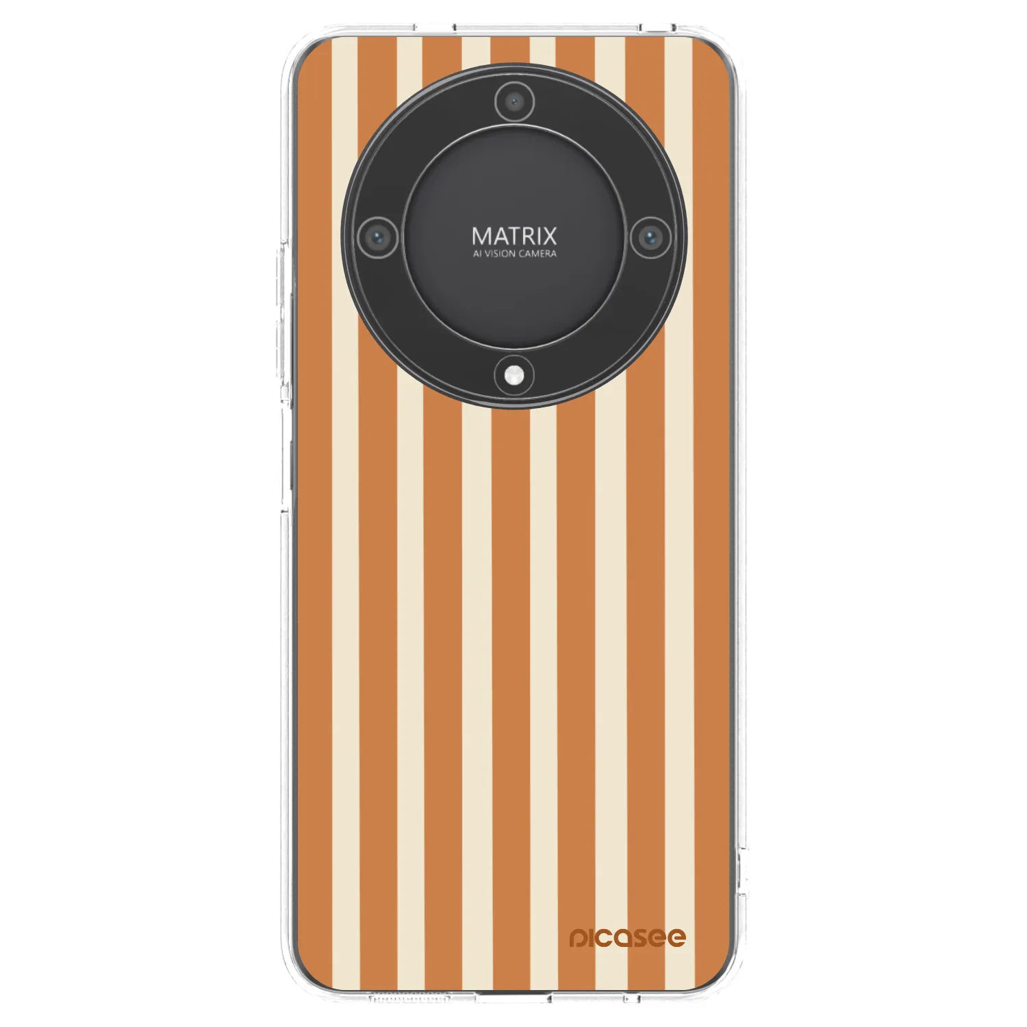 Picasee silikonska prozirna maskica za Honor Magic5 Lite 5G - Orange lines