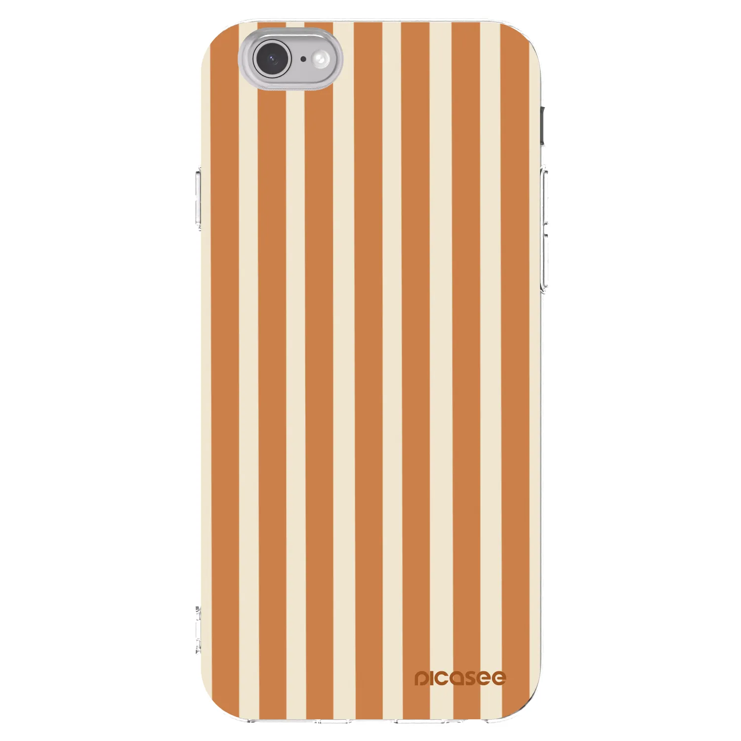 Picasee silikonska prozirna maskica za Apple iPhone 6/6S - Orange lines