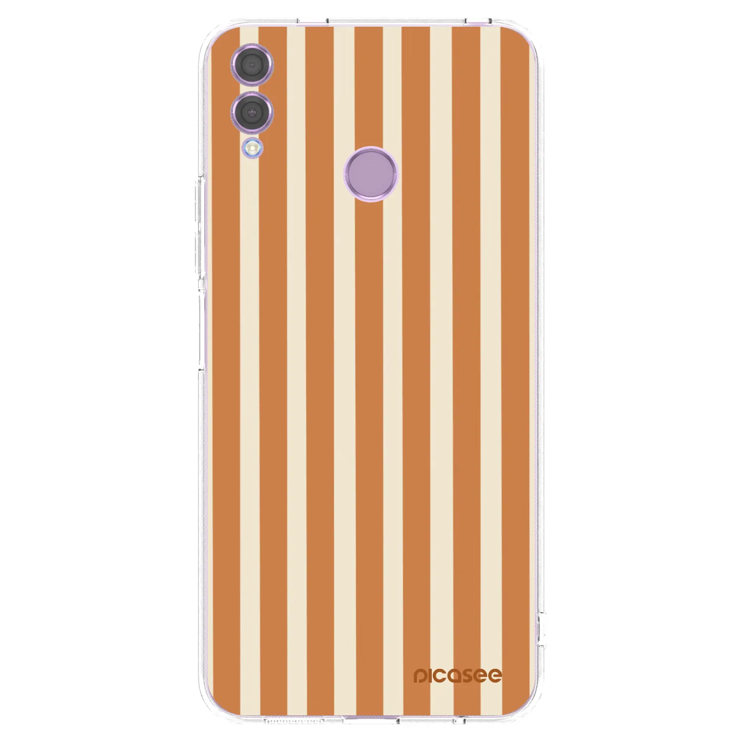 Picasee silikonska prozirna maskica za Honor 8X - Orange lines