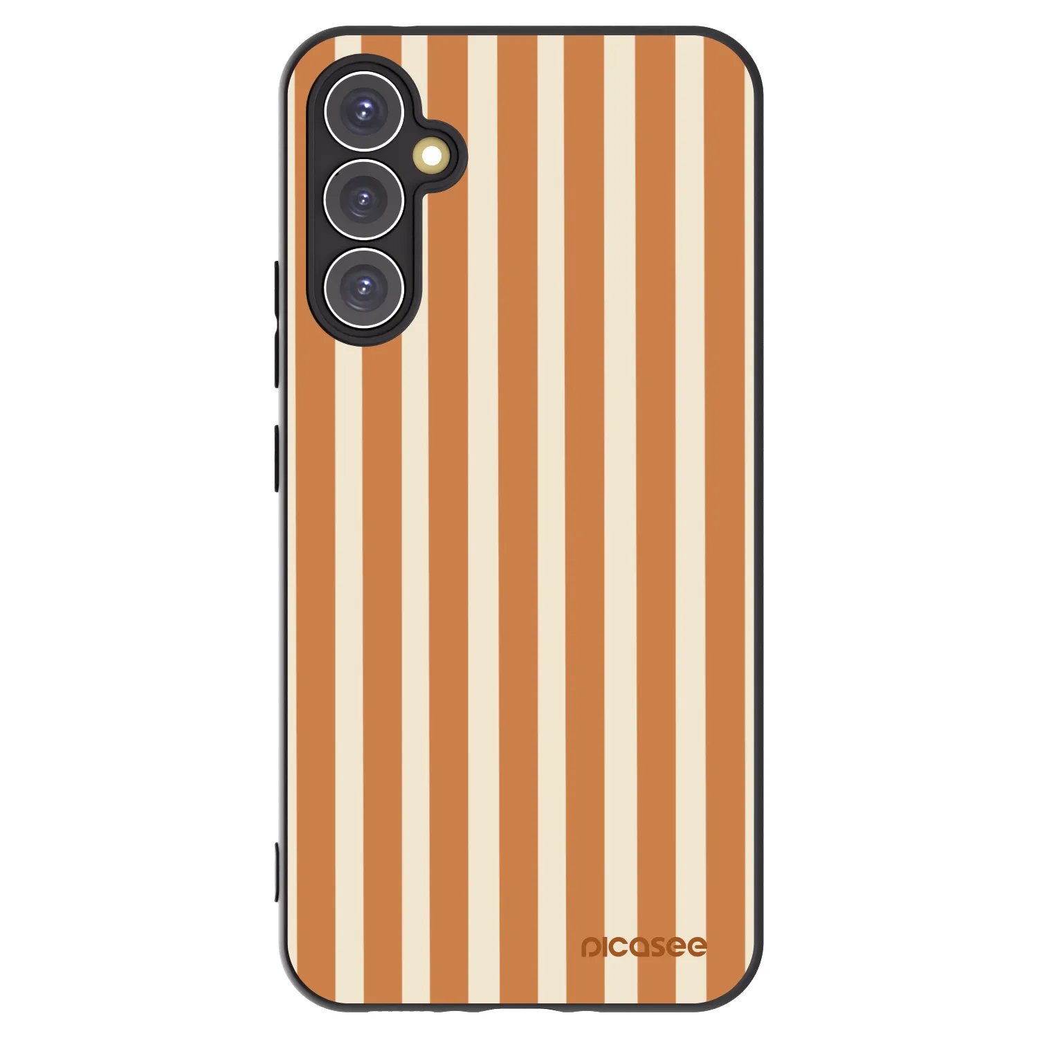 Picasee crna silikonska maskica za Samsung Galaxy A34 5G A346B - Orange lines