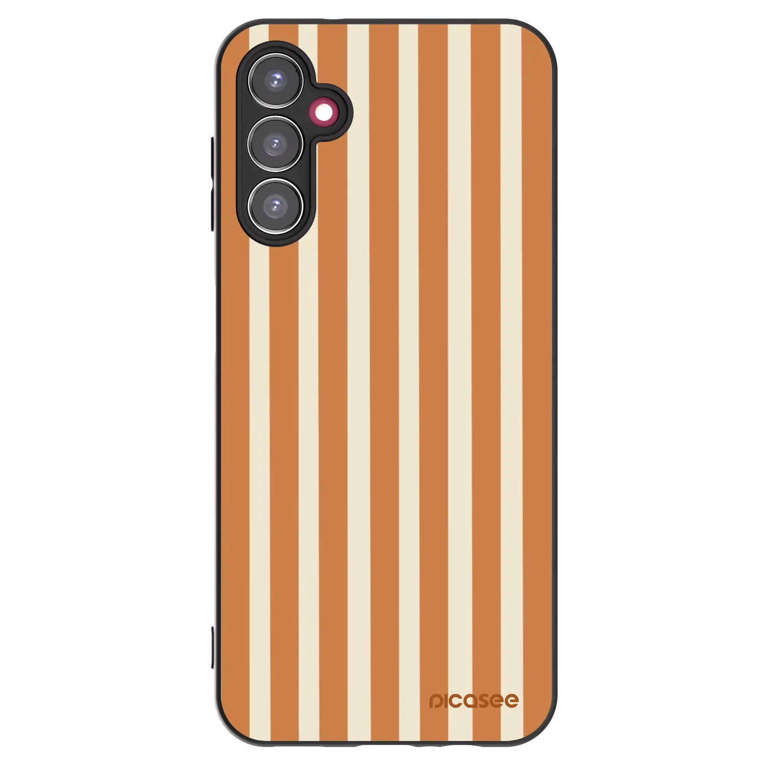 Picasee crna silikonska maskica za Samsung Galaxy A14 4G A145R - Orange lines