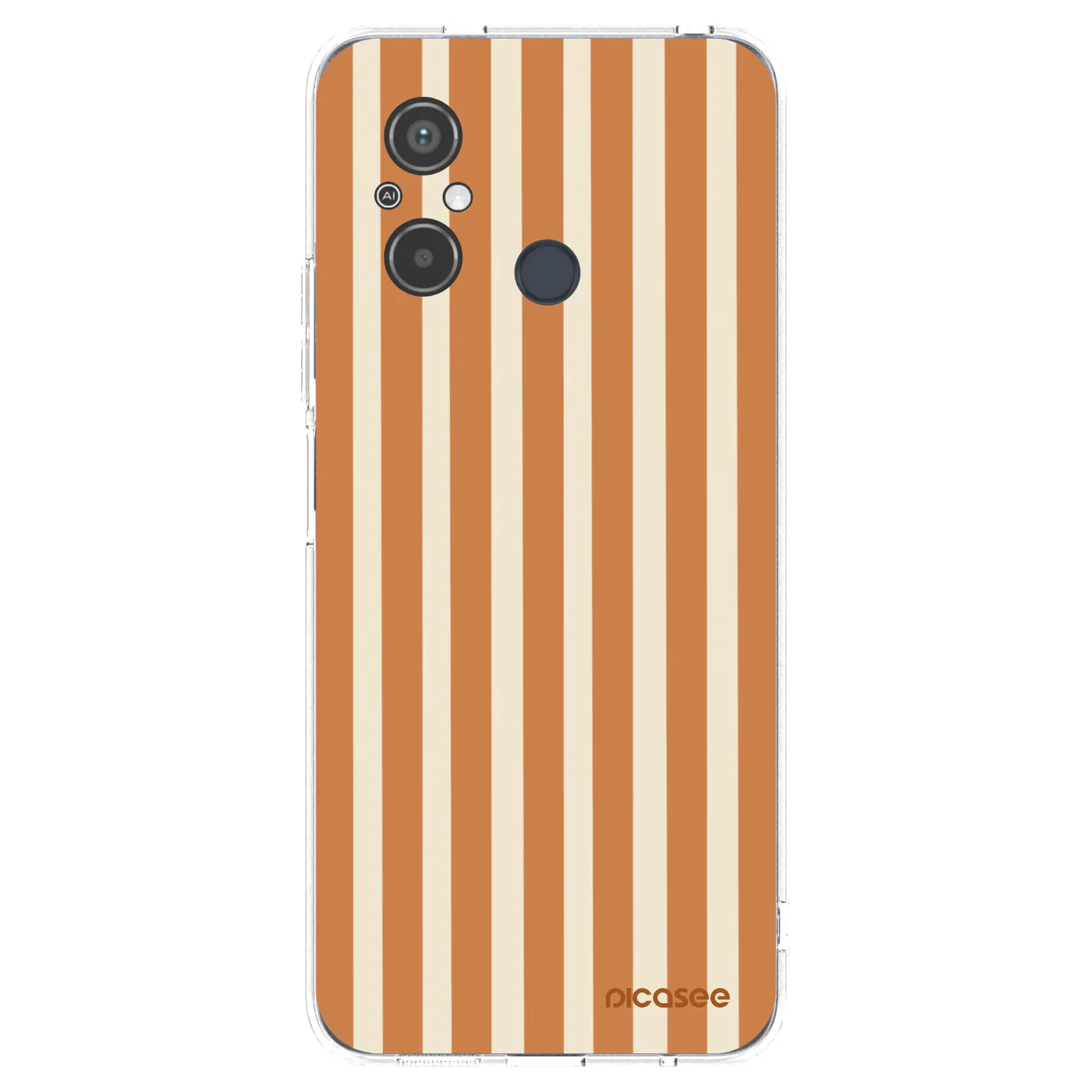 Picasee silikonska prozirna maskica za Xiaomi Redmi 12C - Orange lines