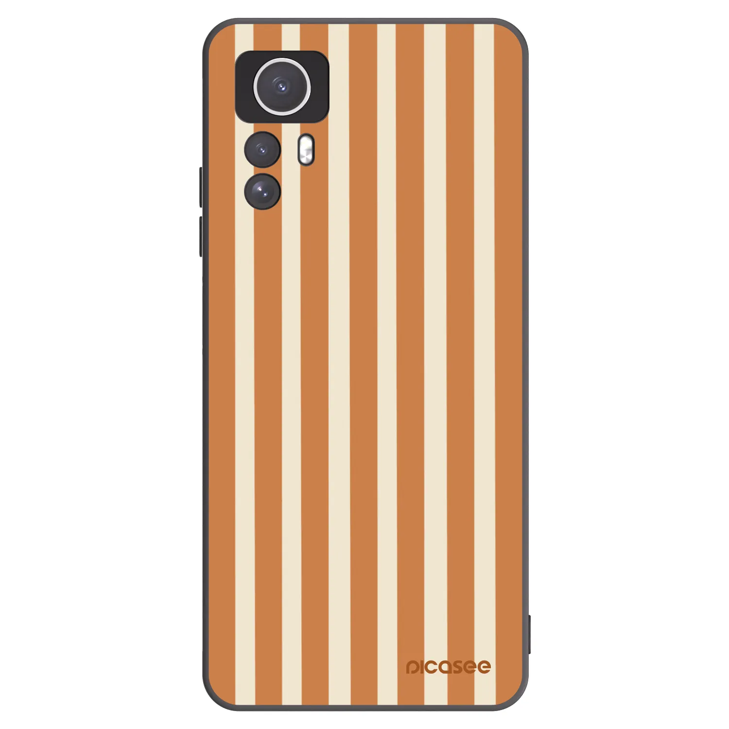 Picasee crna silikonska maskica za Xiaomi Redmi Note 12S - Orange lines