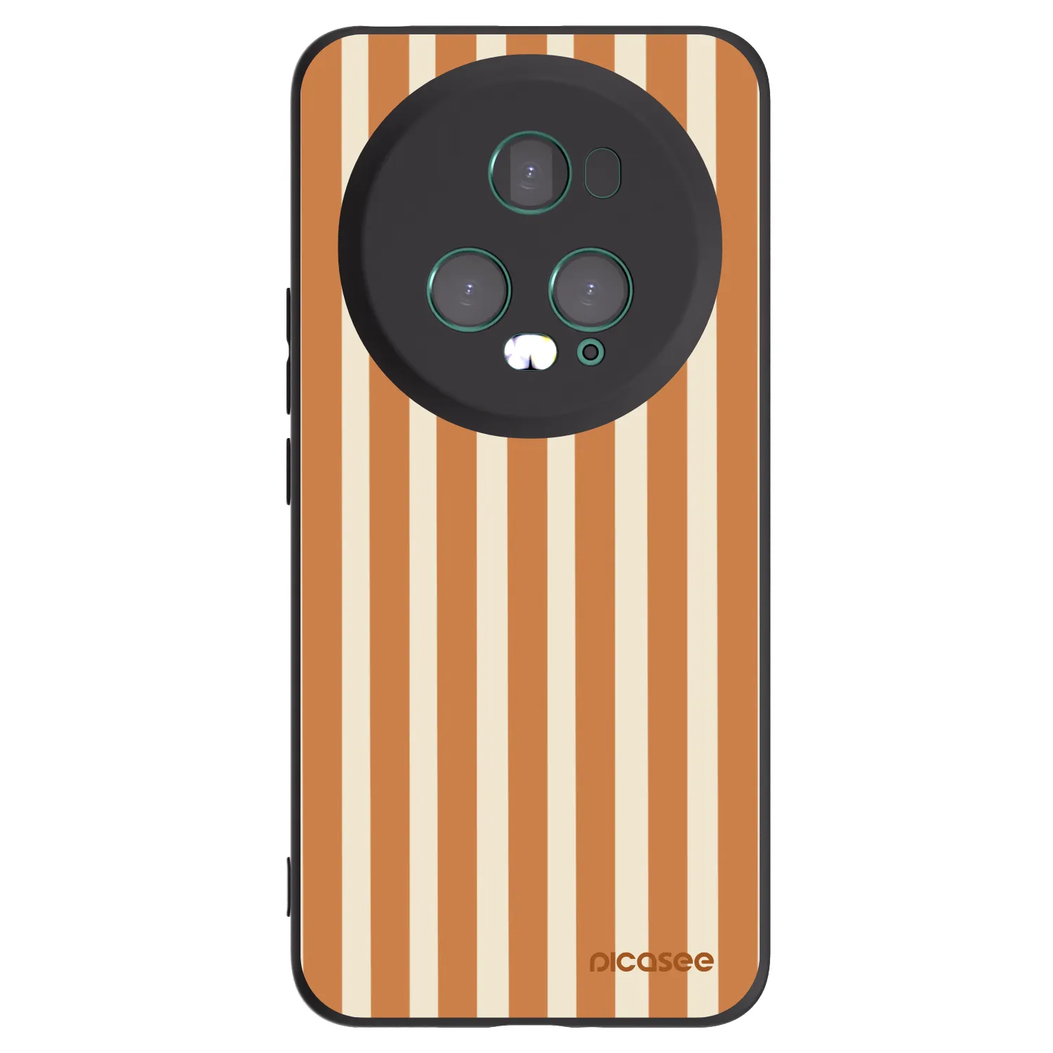 Picasee crna silikonska maskica za Honor Magic5 Pro - Orange lines