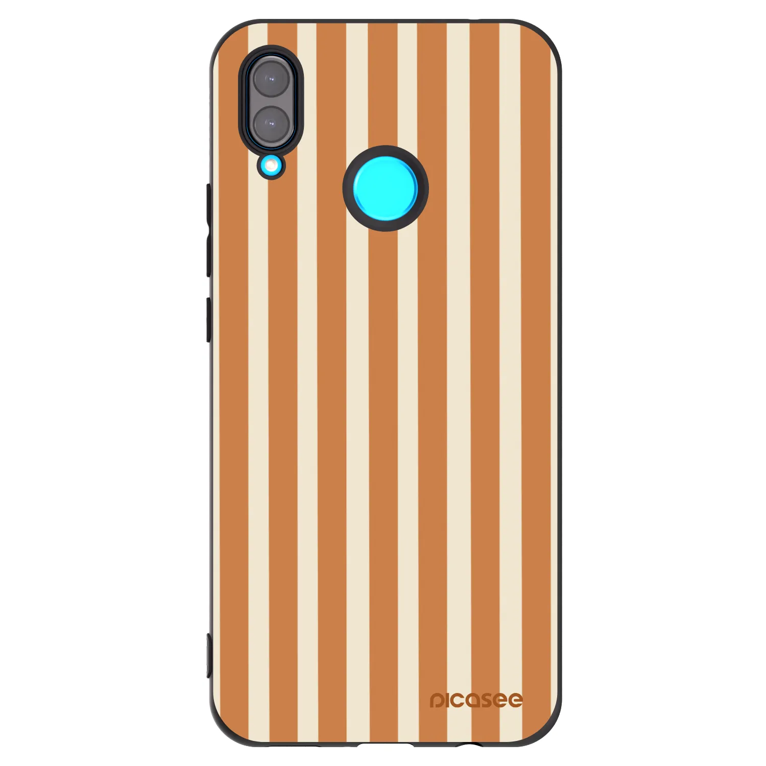 Picasee crna silikonska maskica za Huawei Nova 3 - Orange lines