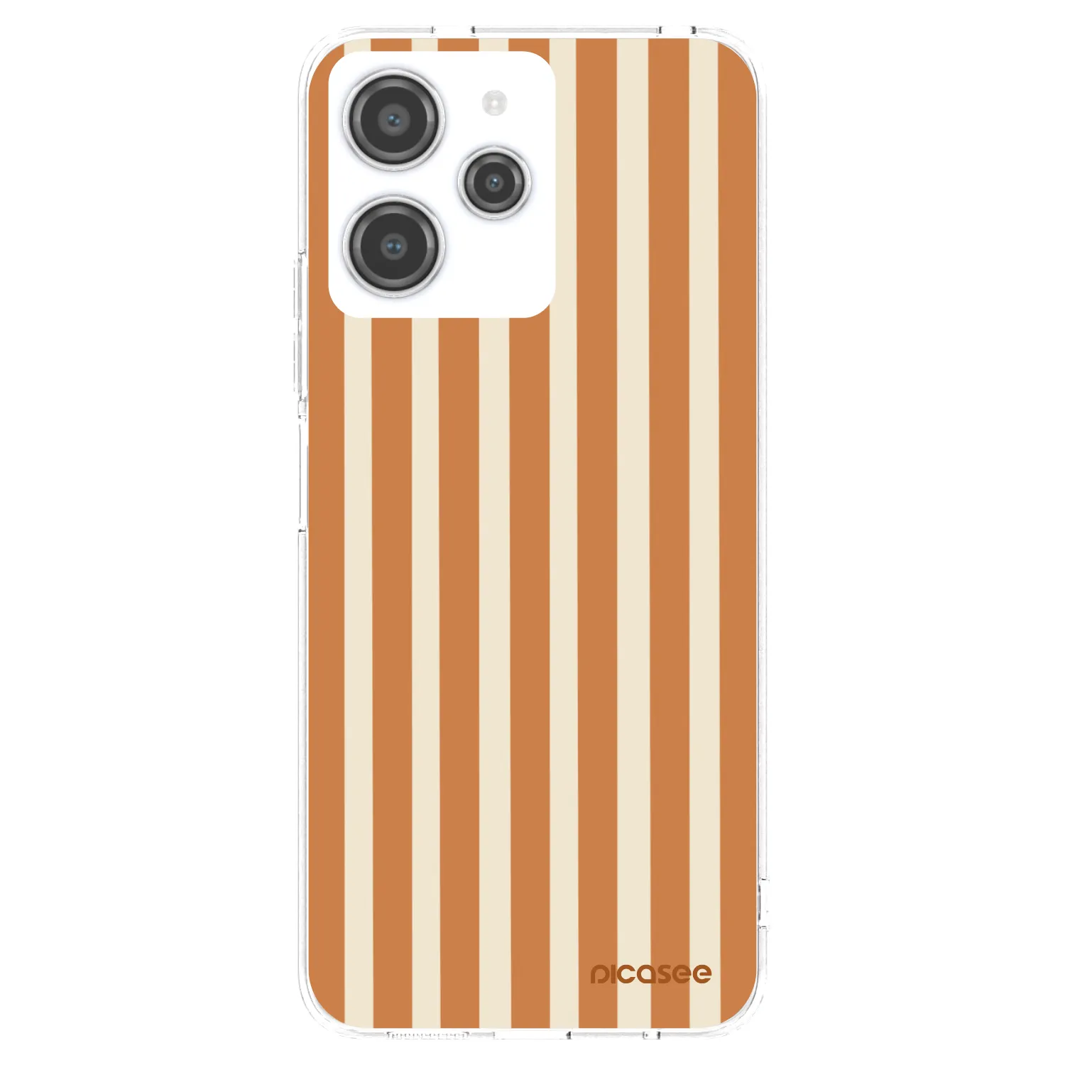 Picasee silikonska prozirna maskica za Xiaomi Redmi 12 4G - Orange lines