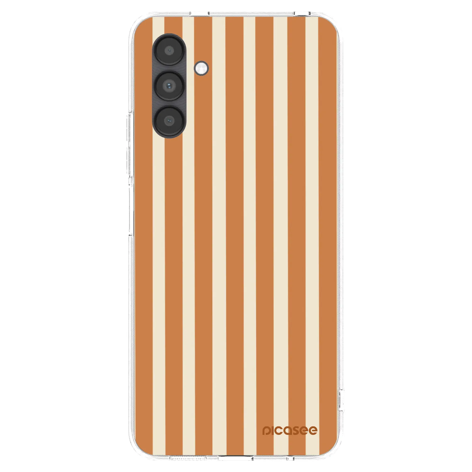 Picasee silikonska prozirna maskica za Samsung Galaxy A04s A047F - Orange lines
