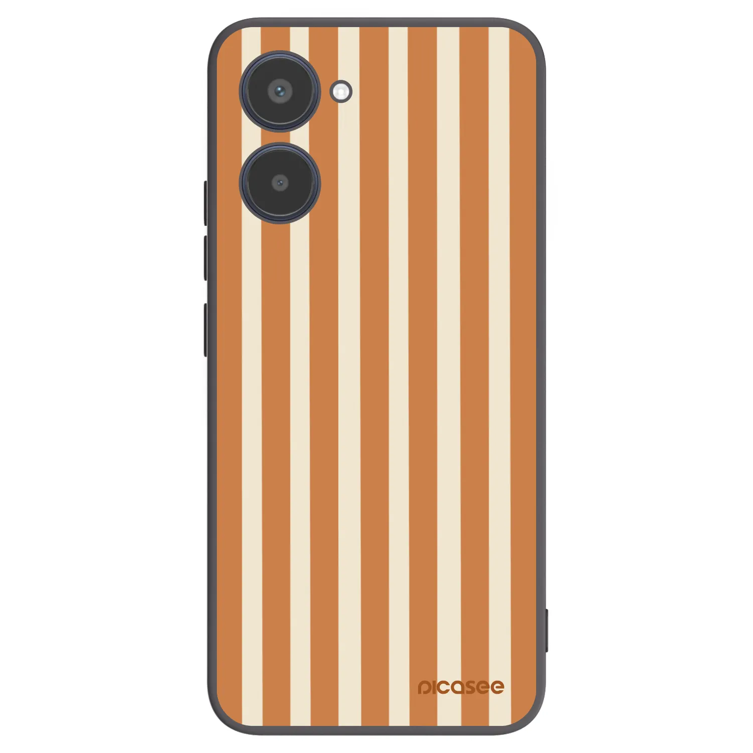 Picasee crna silikonska maskica za Realme 10 4G - Orange lines