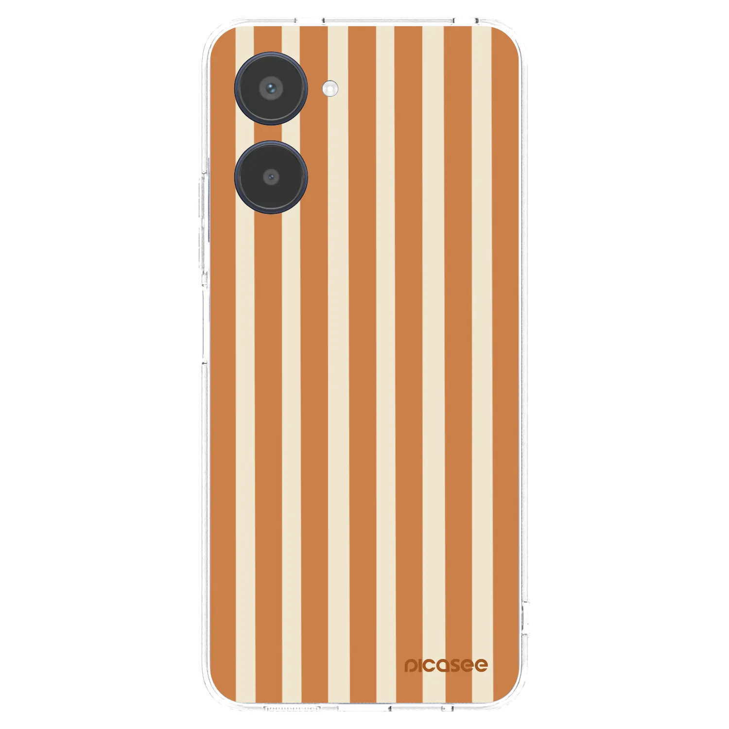 Picasee silikonska prozirna maskica za Realme 10 4G - Orange lines