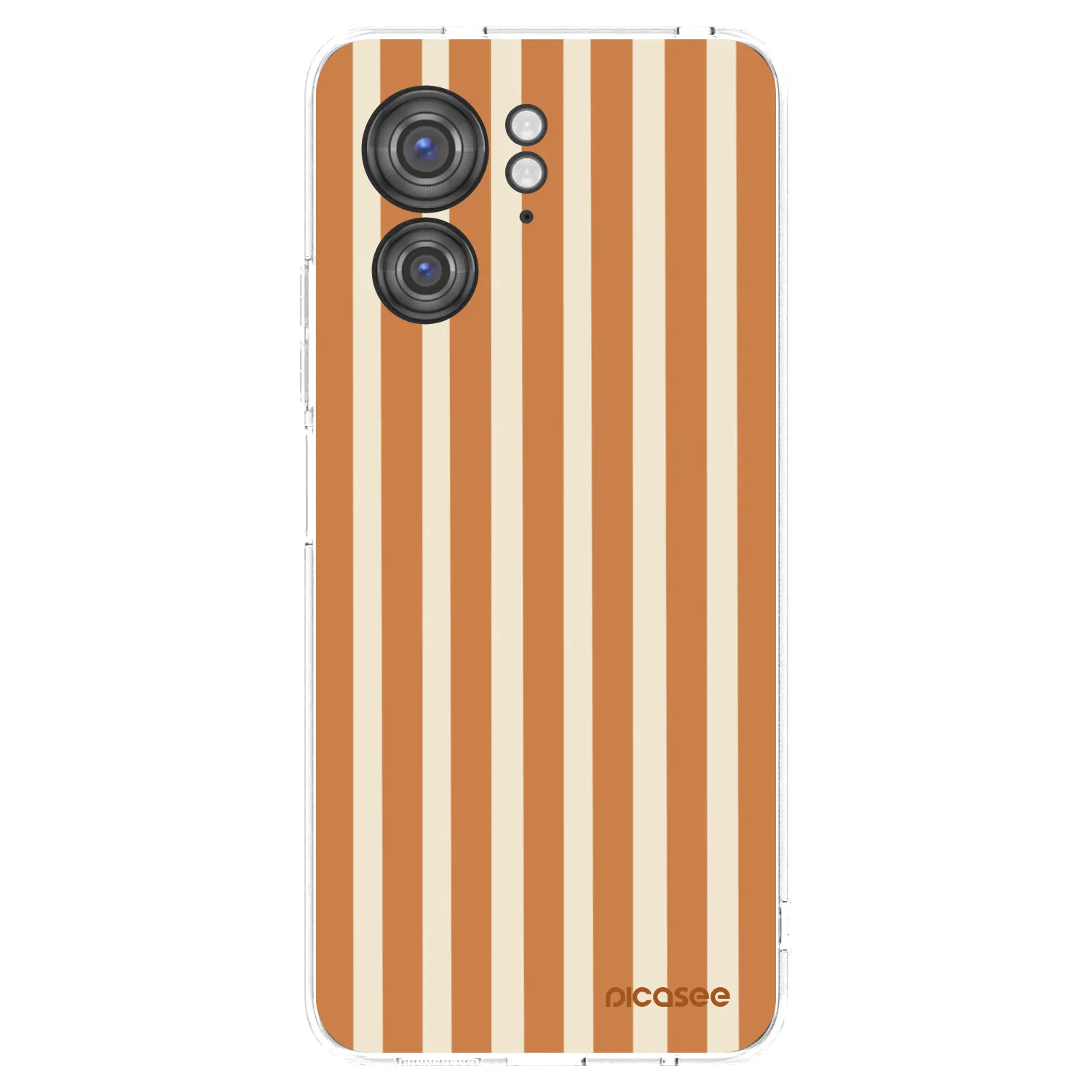 Picasee silikonska prozirna maskica za Motorola Edge 40 - Orange lines