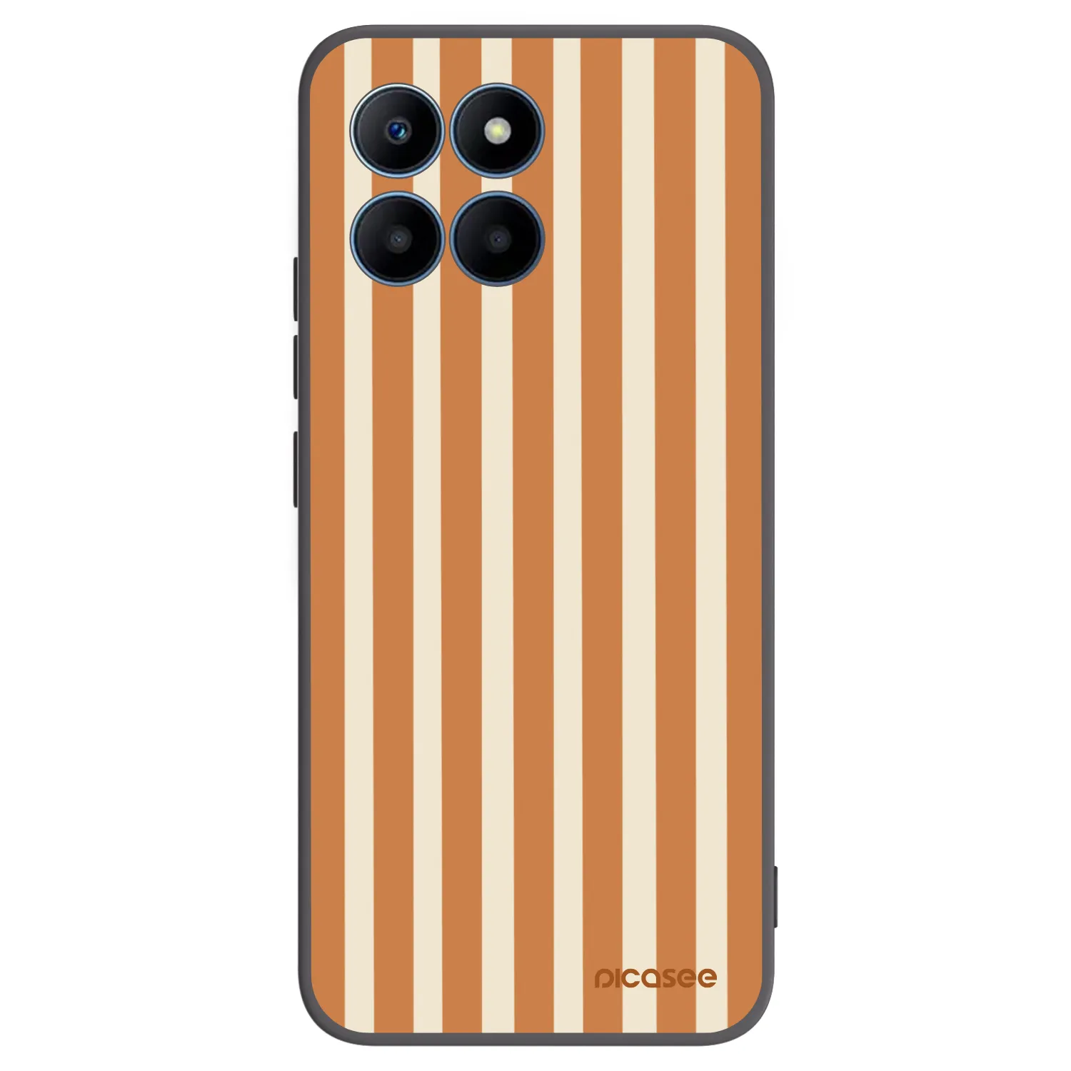Picasee crna silikonska maskica za Honor 70 Lite - Orange lines