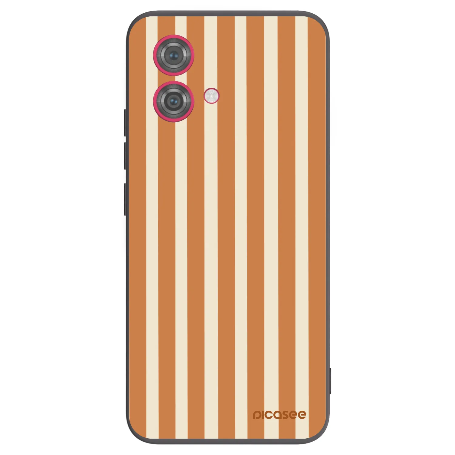 Picasee crna silikonska maskica za Motorola Moto G84 5G - Orange lines