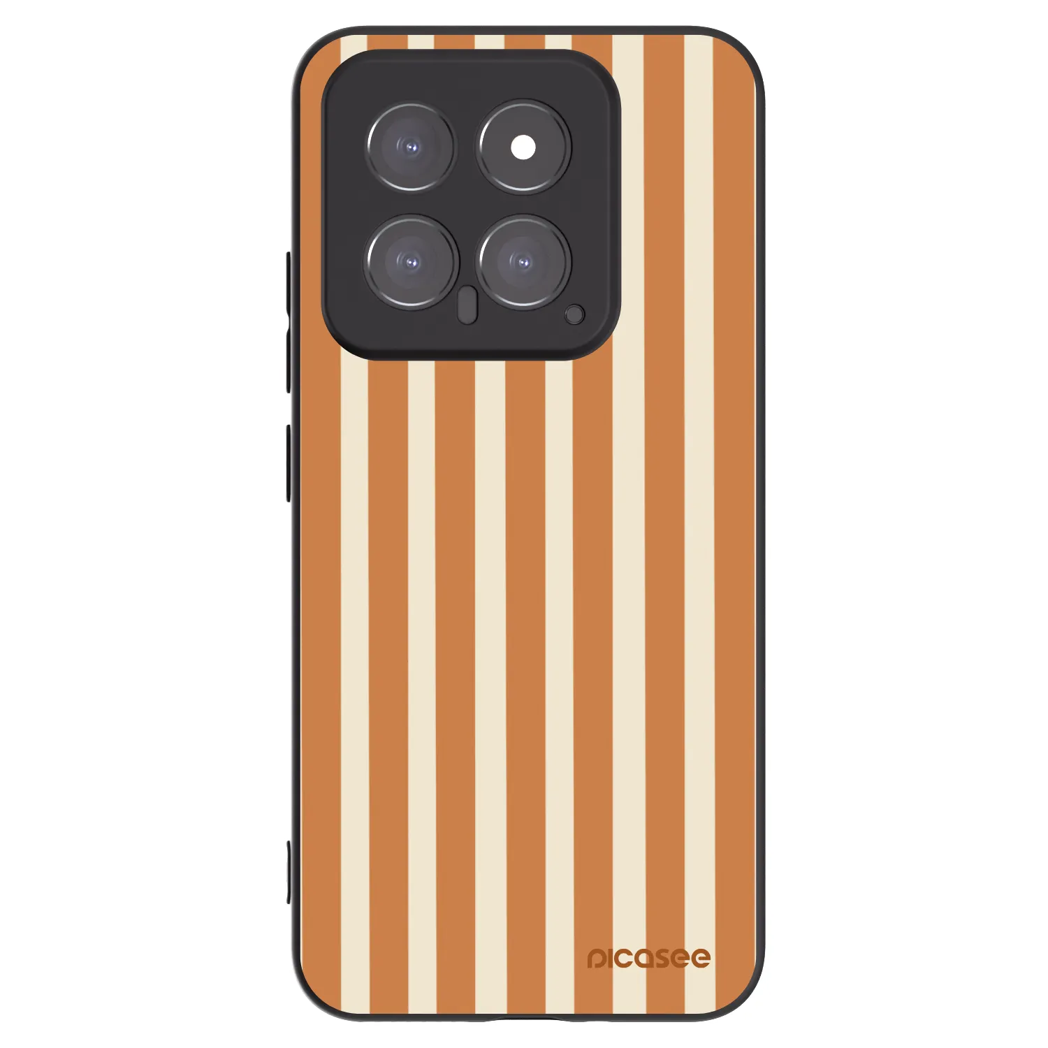 Picasee crna silikonska maskica za Xiaomi 14 - Orange lines