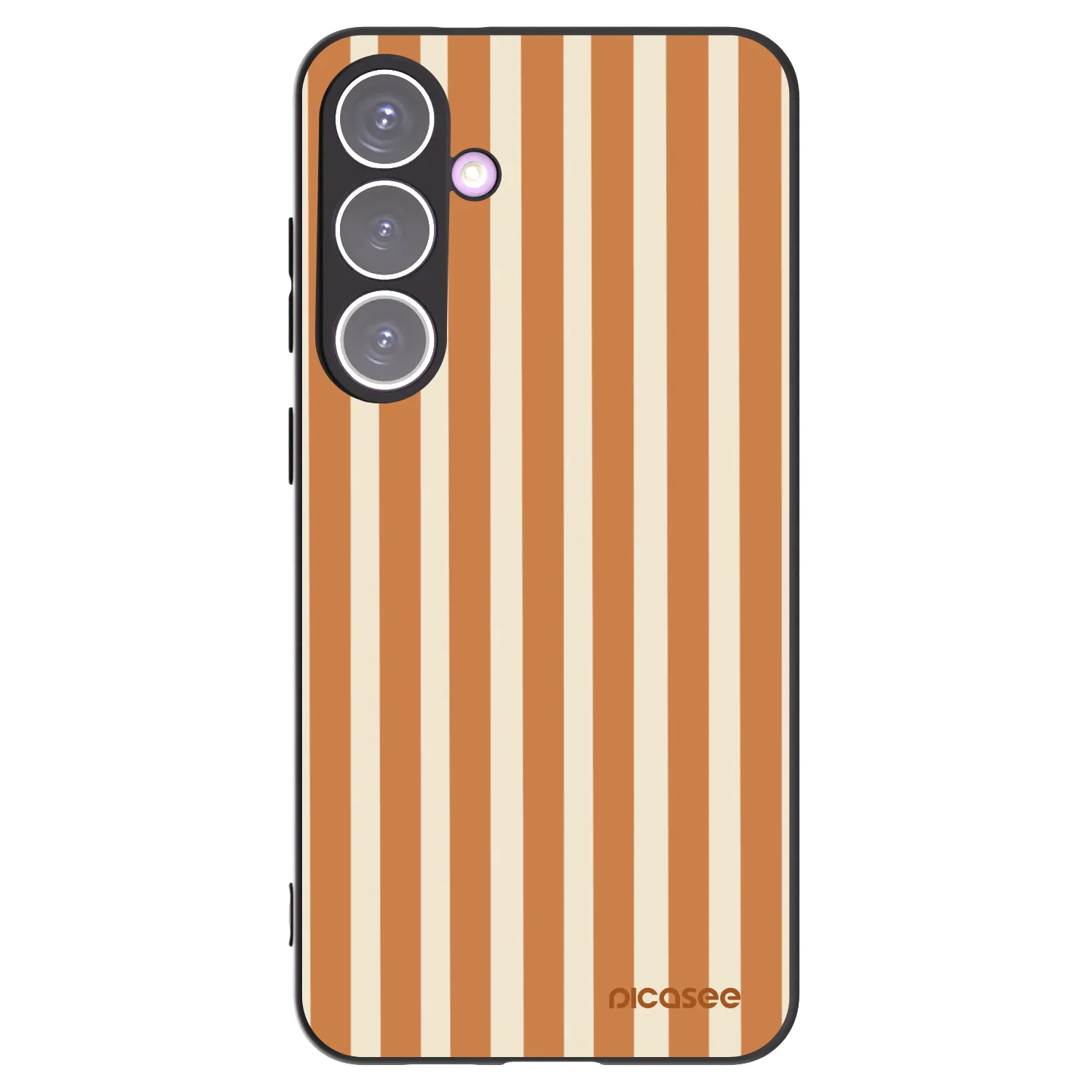Picasee crna silikonska maskica za Samsung Galaxy S24+ S926B 5G - Orange lines
