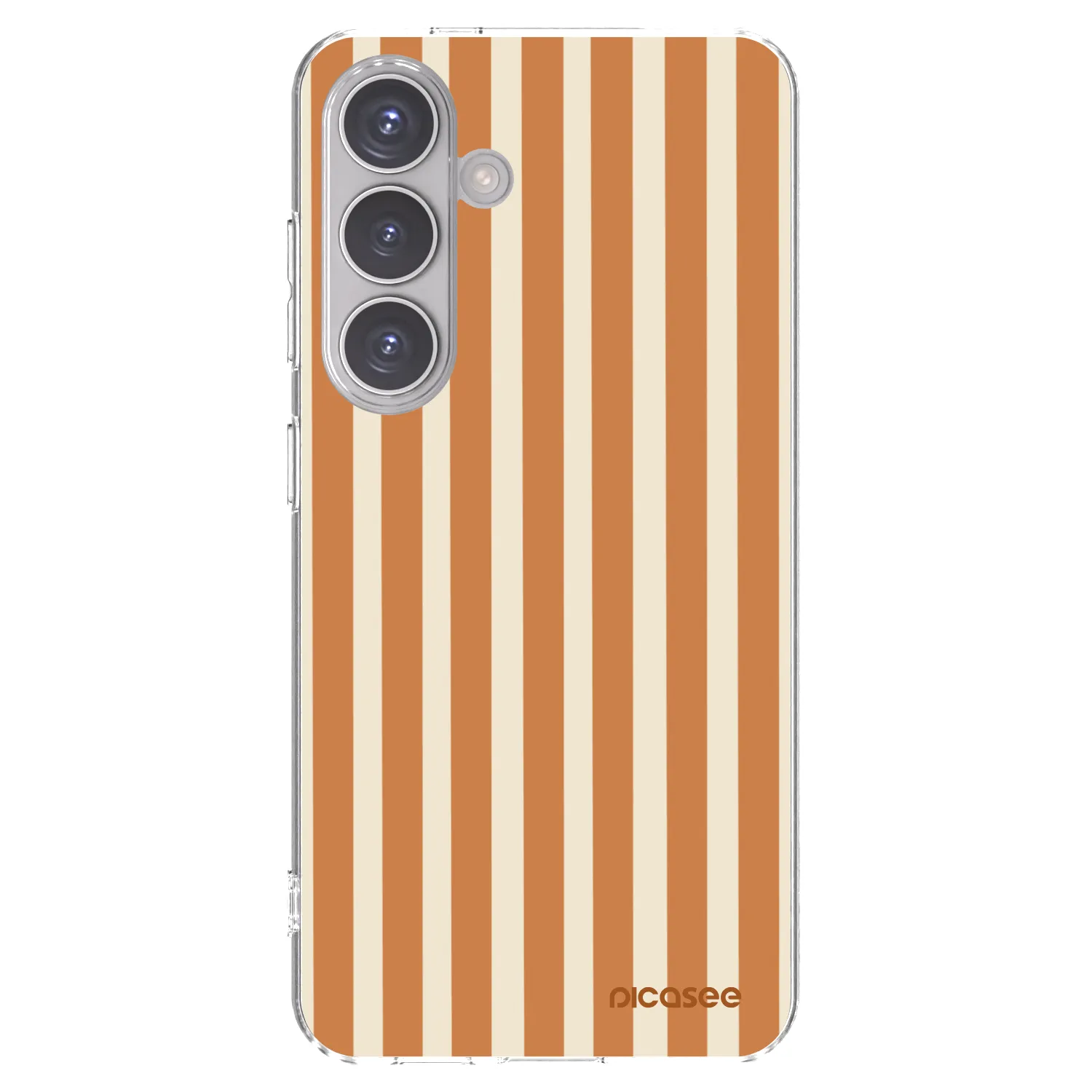 Picasee silikonska prozirna maskica za Samsung Galaxy S24 S921B 5G - Orange lines