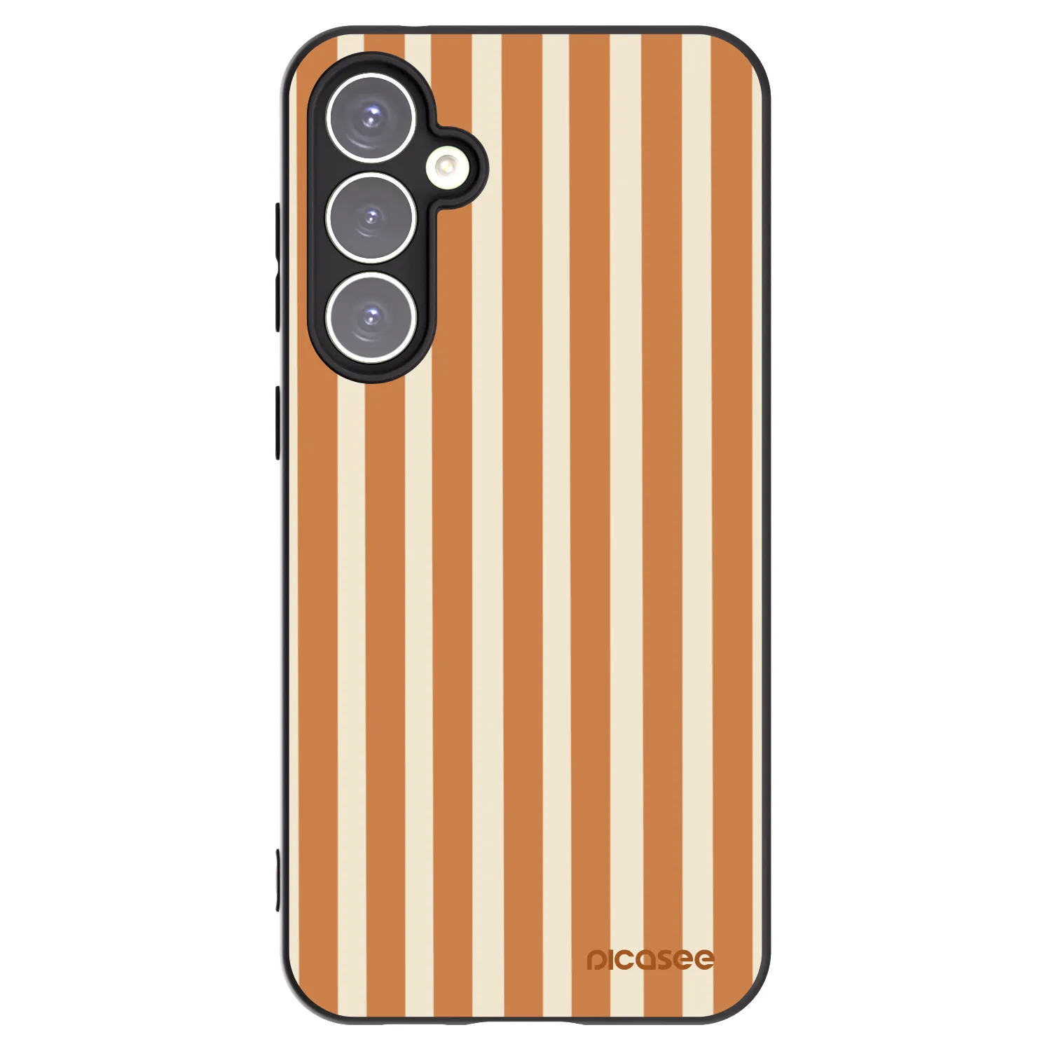 Picasee crna silikonska maskica za Samsung Galaxy S23 FE S711B - Orange lines