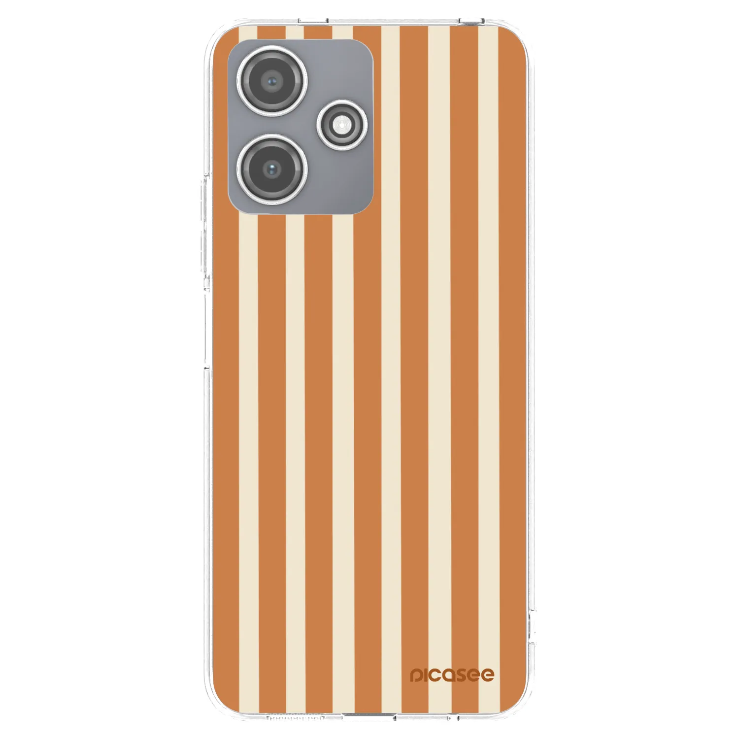 Picasee silikonska prozirna maskica za Xiaomi Redmi 12 5G - Orange lines
