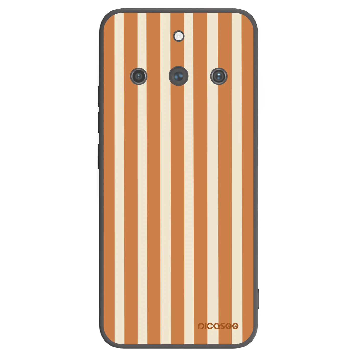 Picasee crna silikonska maskica za Realme 11 Pro+ - Orange lines