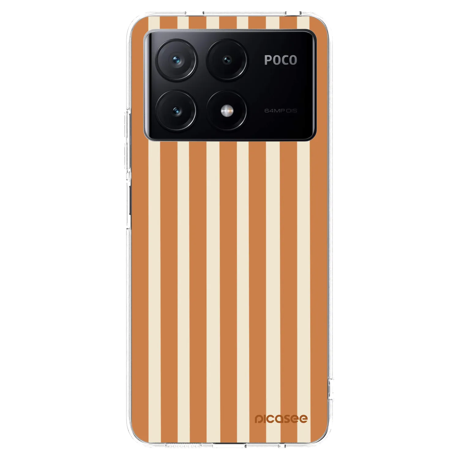 Picasee silikonska prozirna maskica za Xiaomi Poco X6 Pro - Orange lines