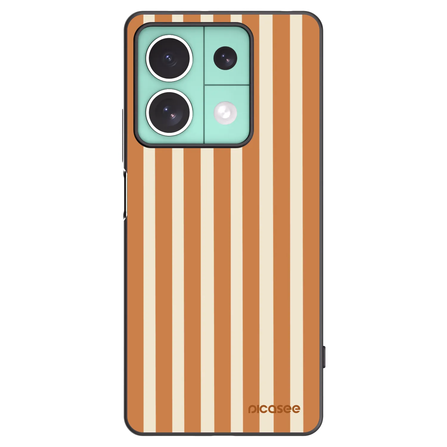 Picasee crna silikonska maskica za Xiaomi Redmi Note 13 5G - Orange lines