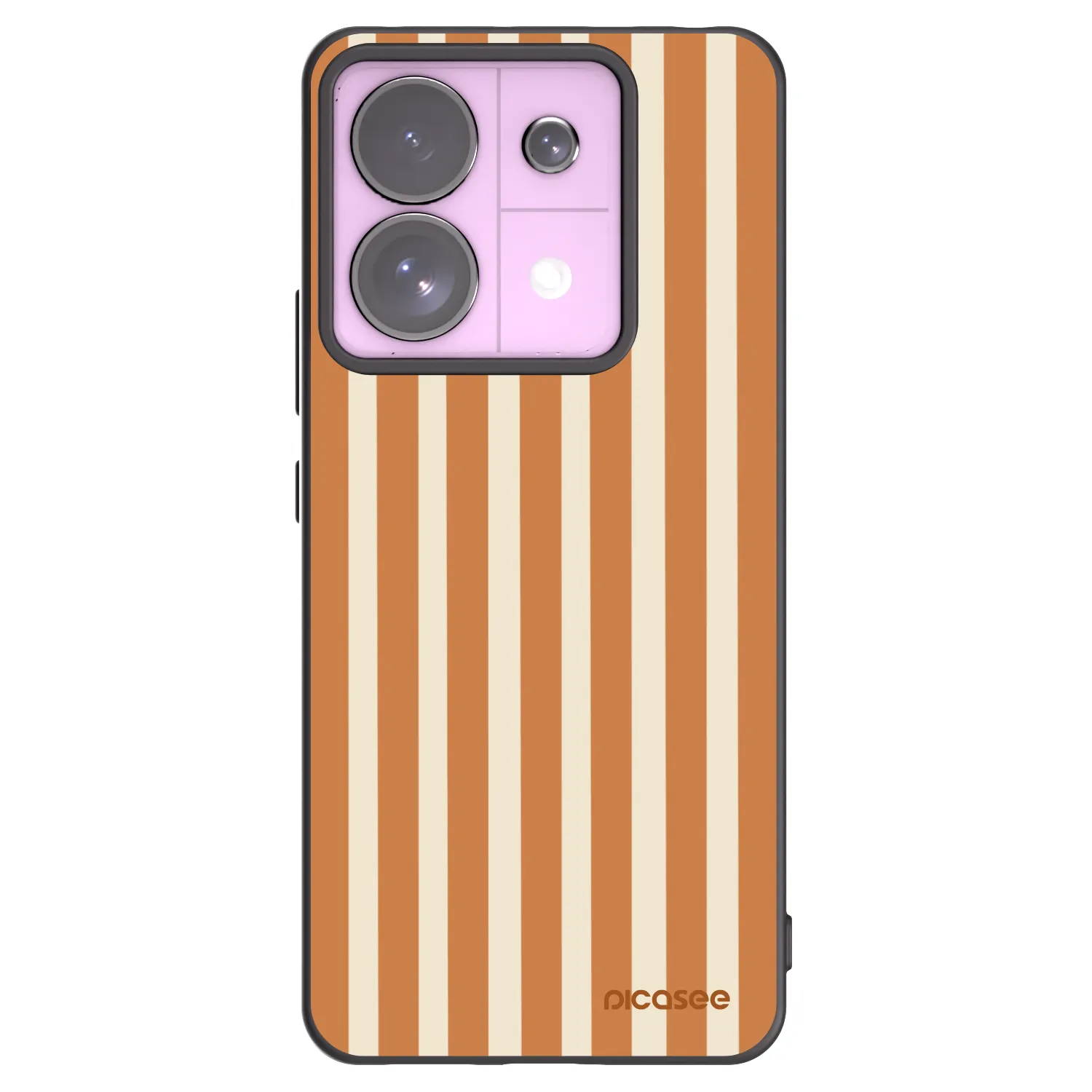 Picasee crna silikonska maskica za Xiaomi Redmi Note 13 Pro 5G - Orange lines