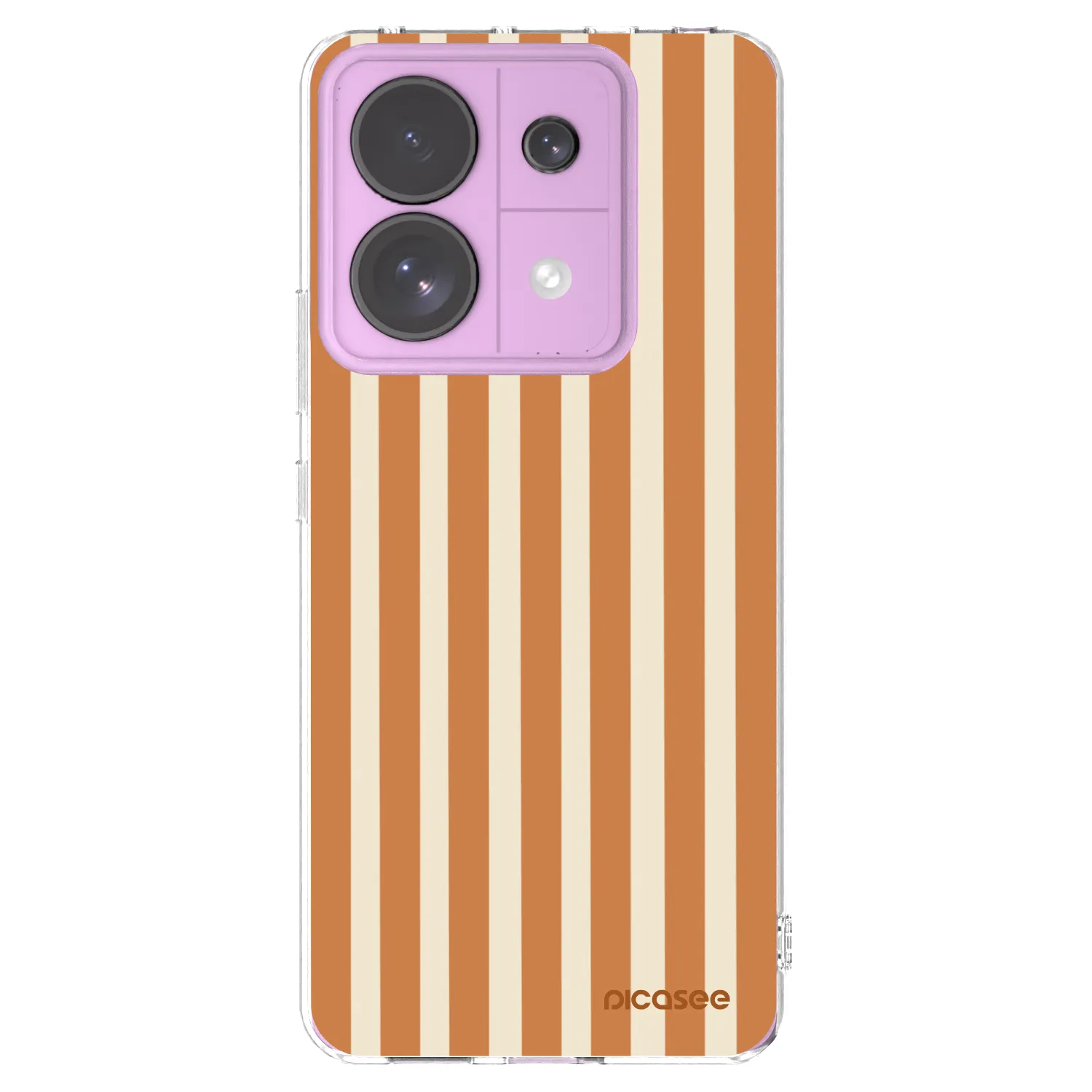 Picasee silikonska prozirna maskica za Xiaomi Redmi Note 13 Pro 5G - Orange lines