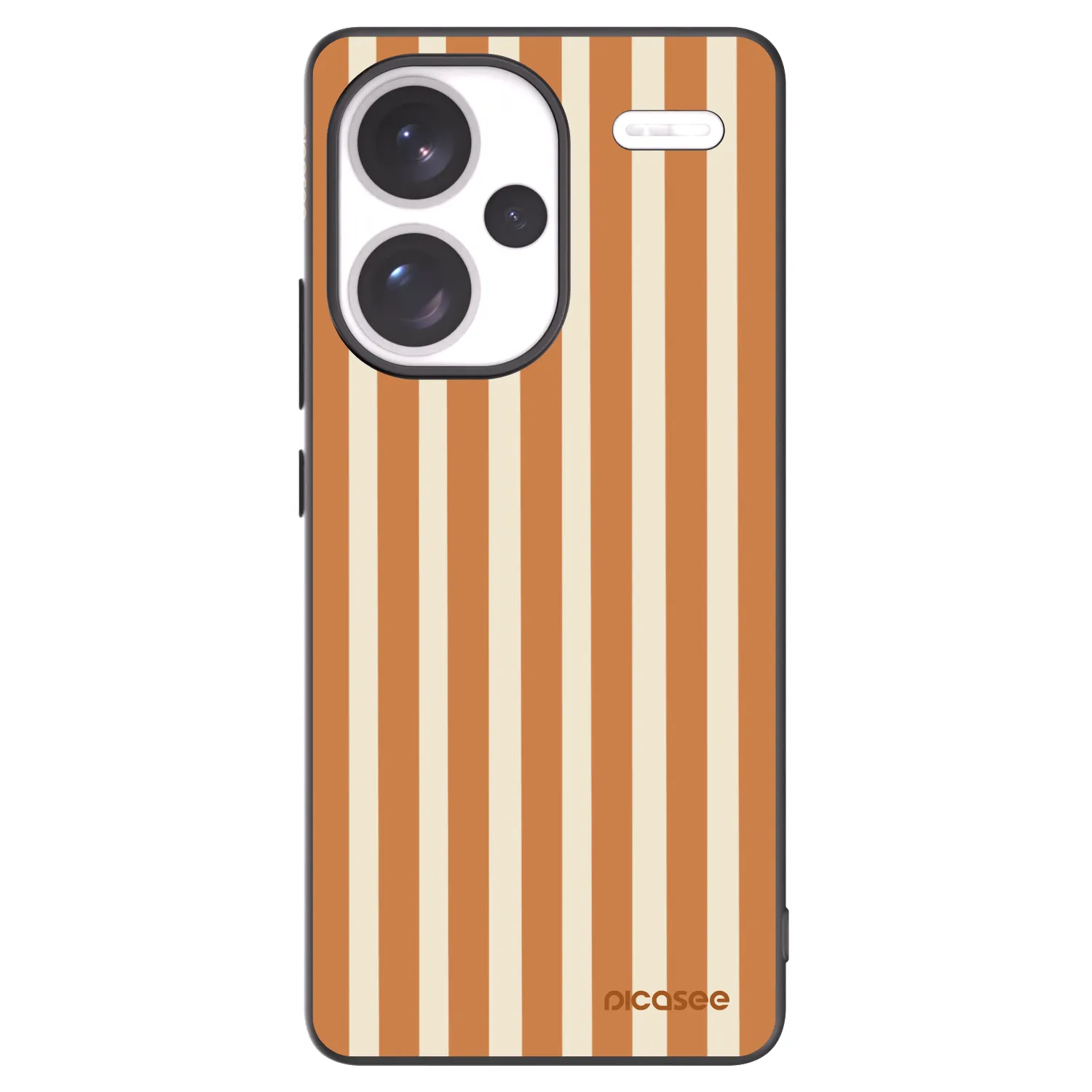 Picasee crna silikonska maskica za Xiaomi Redmi Note 13 Pro+ 5G - Orange lines