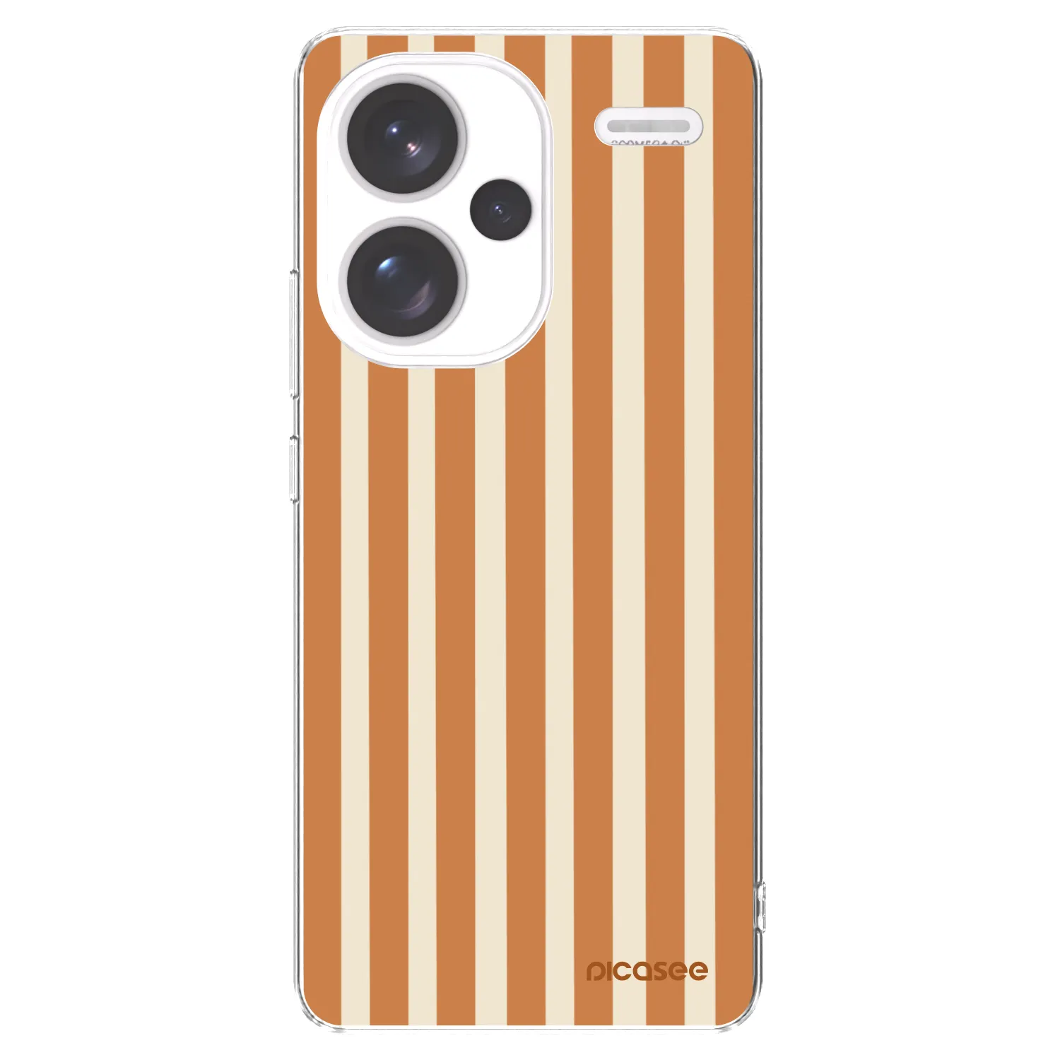 Picasee silikonska prozirna maskica za Xiaomi Redmi Note 13 Pro+ 5G - Orange lines
