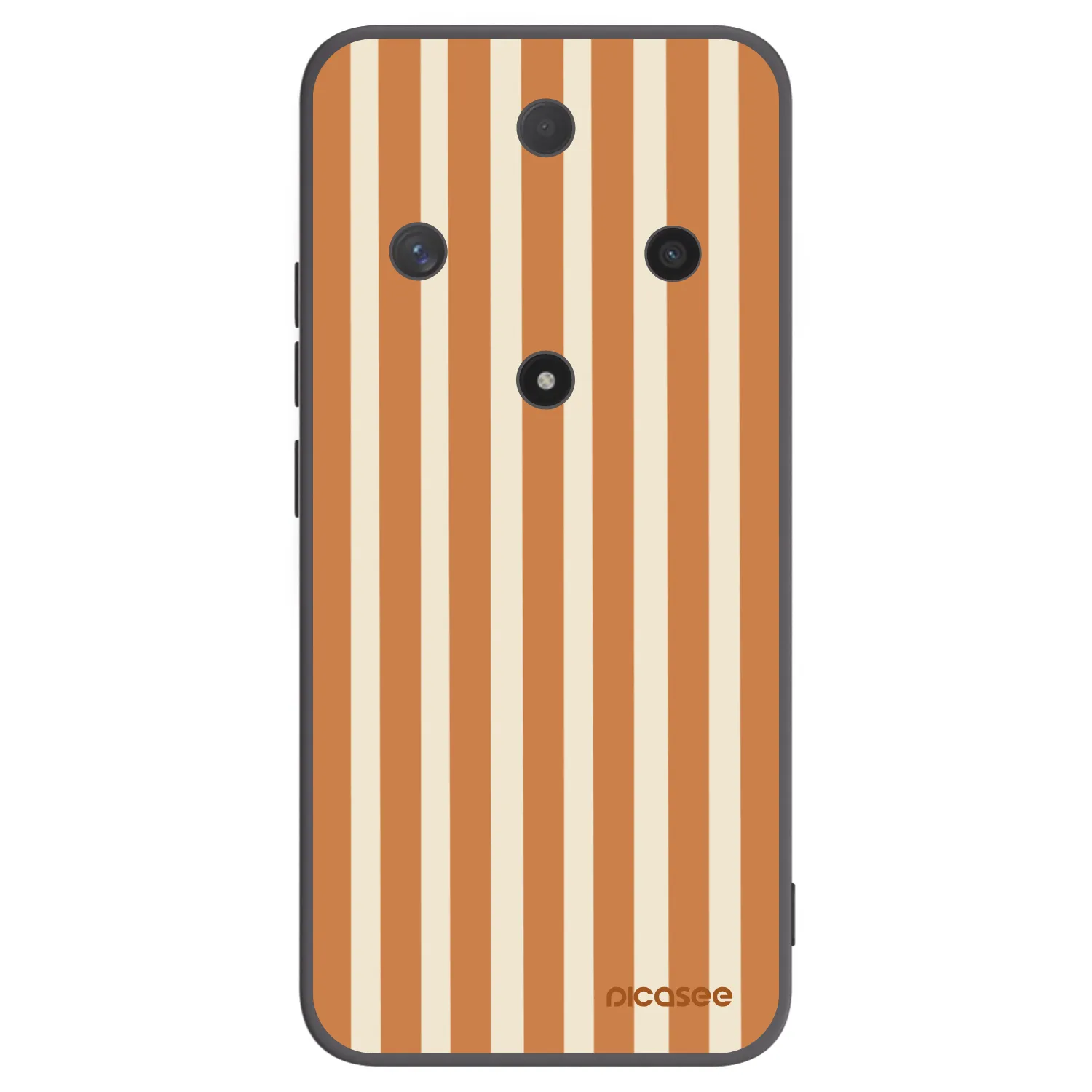 Picasee crna silikonska maskica za Honor Magic6 Lite 5G - Orange lines