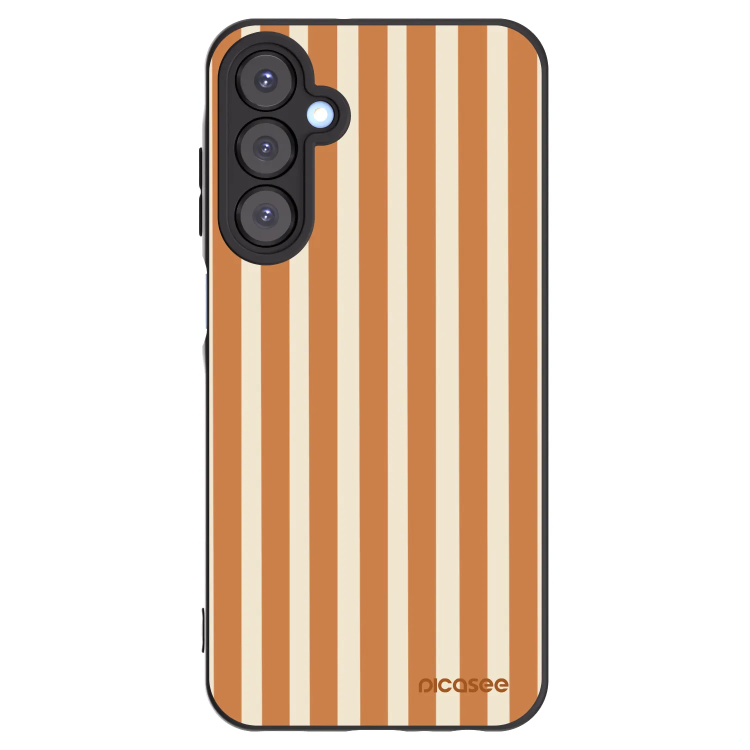 Picasee crna silikonska maskica za Samsung Galaxy A25 A256B 5G - Orange lines