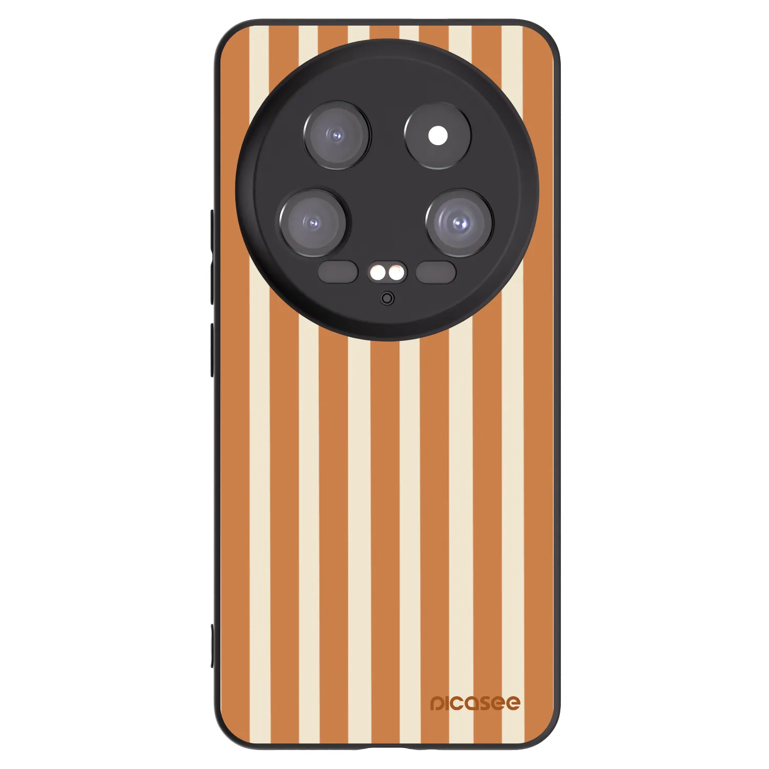 Picasee crna silikonska maskica za Xiaomi 14 Ultra - Orange lines