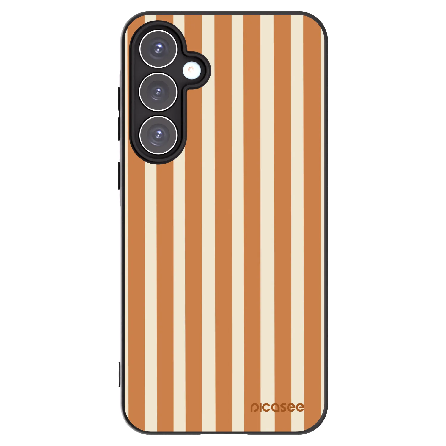 Picasee crna silikonska maskica za Samsung Galaxy A55 5G A556B - Orange lines