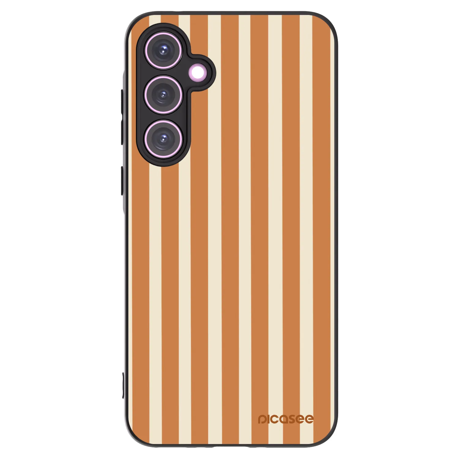 Picasee crna silikonska maskica za Samsung Galaxy A35 5G A356B - Orange lines