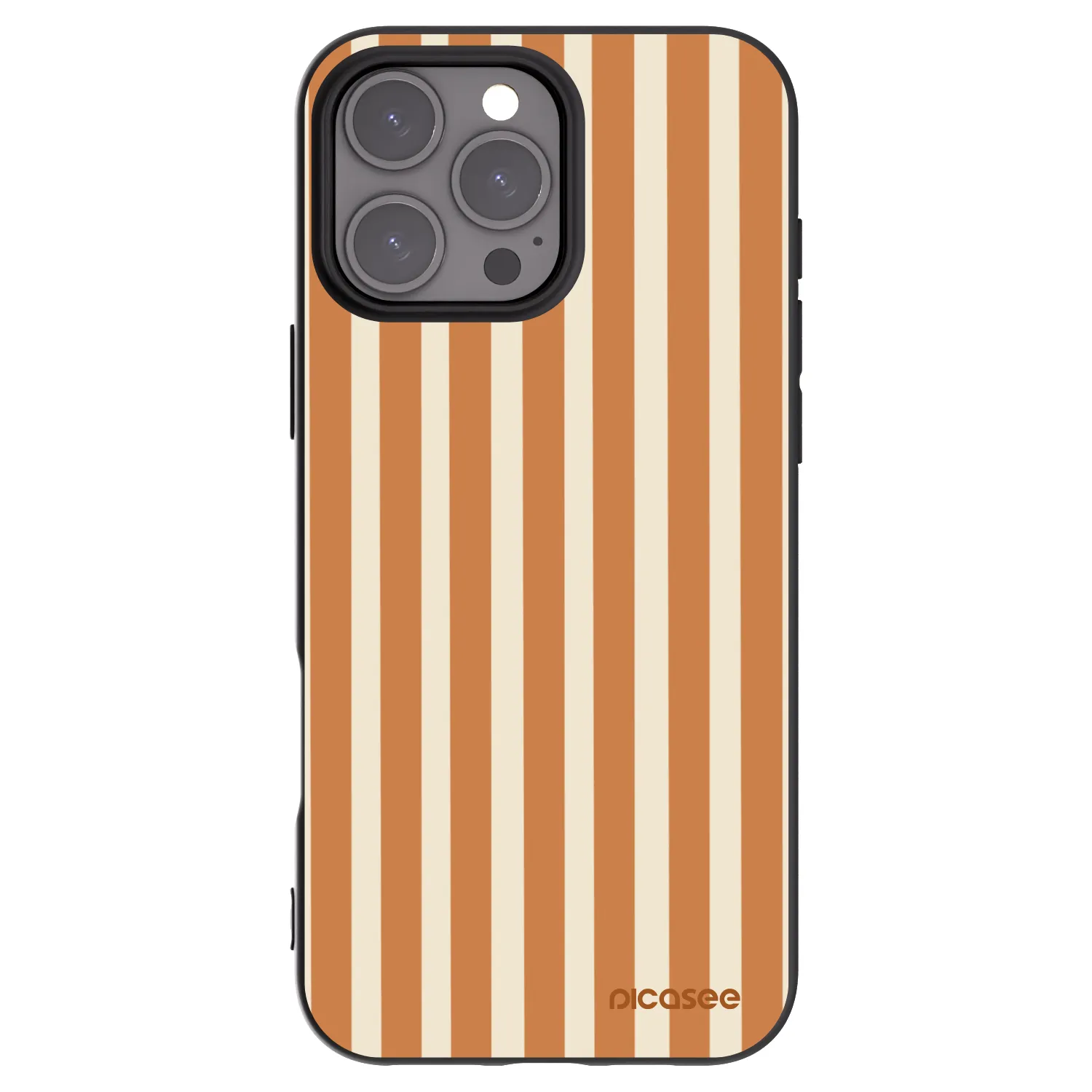Picasee crna silikonska maskica za Apple iPhone 16 Pro Max - Orange lines
