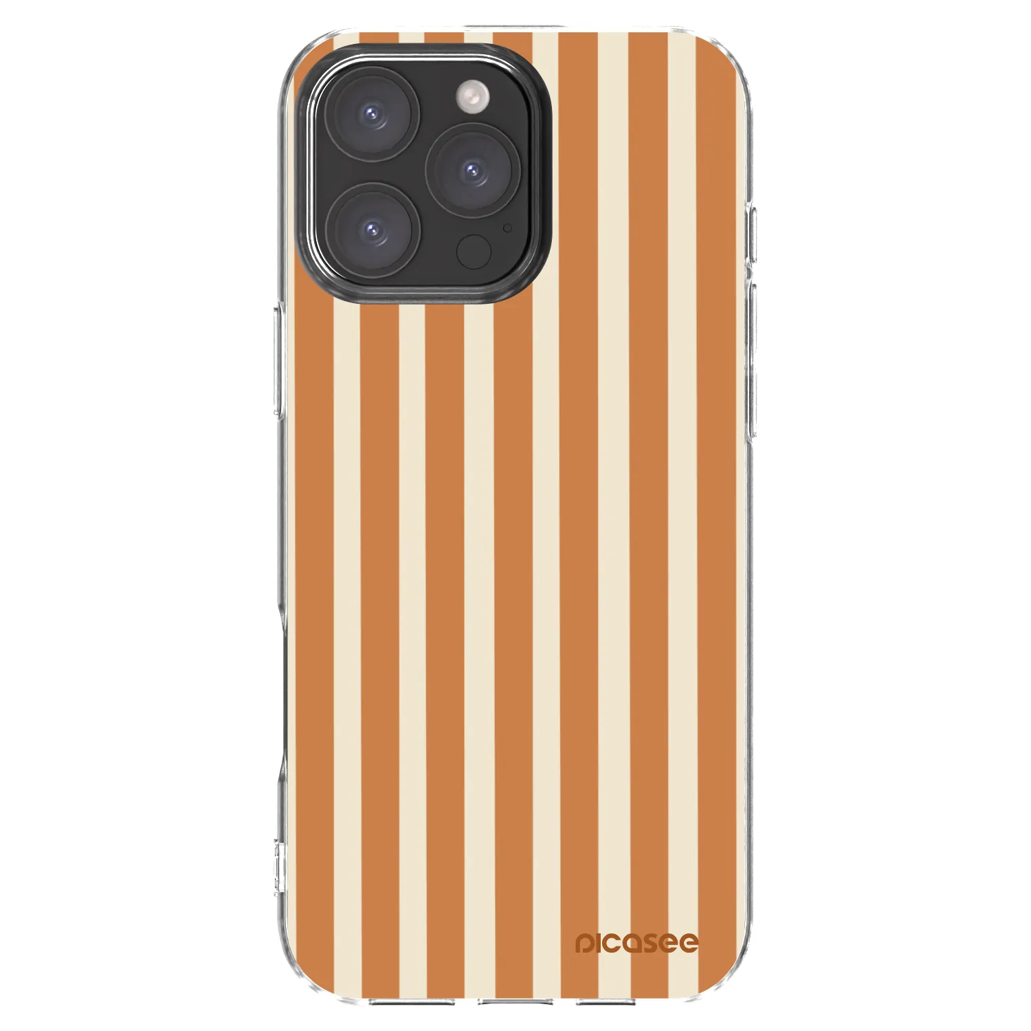 Picasee silikonska prozirna maskica za Apple iPhone 16 Pro Max - Orange lines