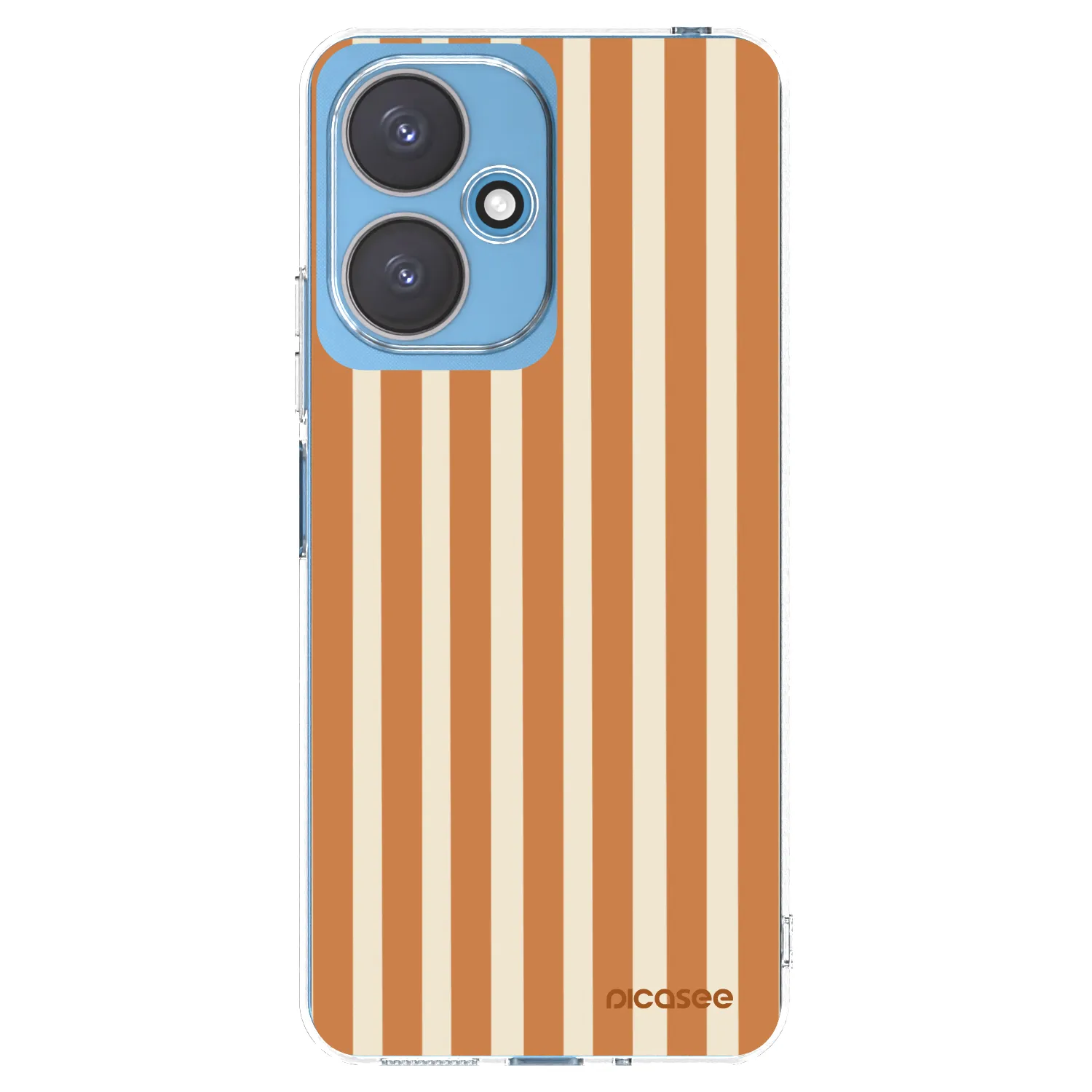 Picasee silikonska prozirna maskica za Xiaomi Redmi 13C 5G - Orange lines