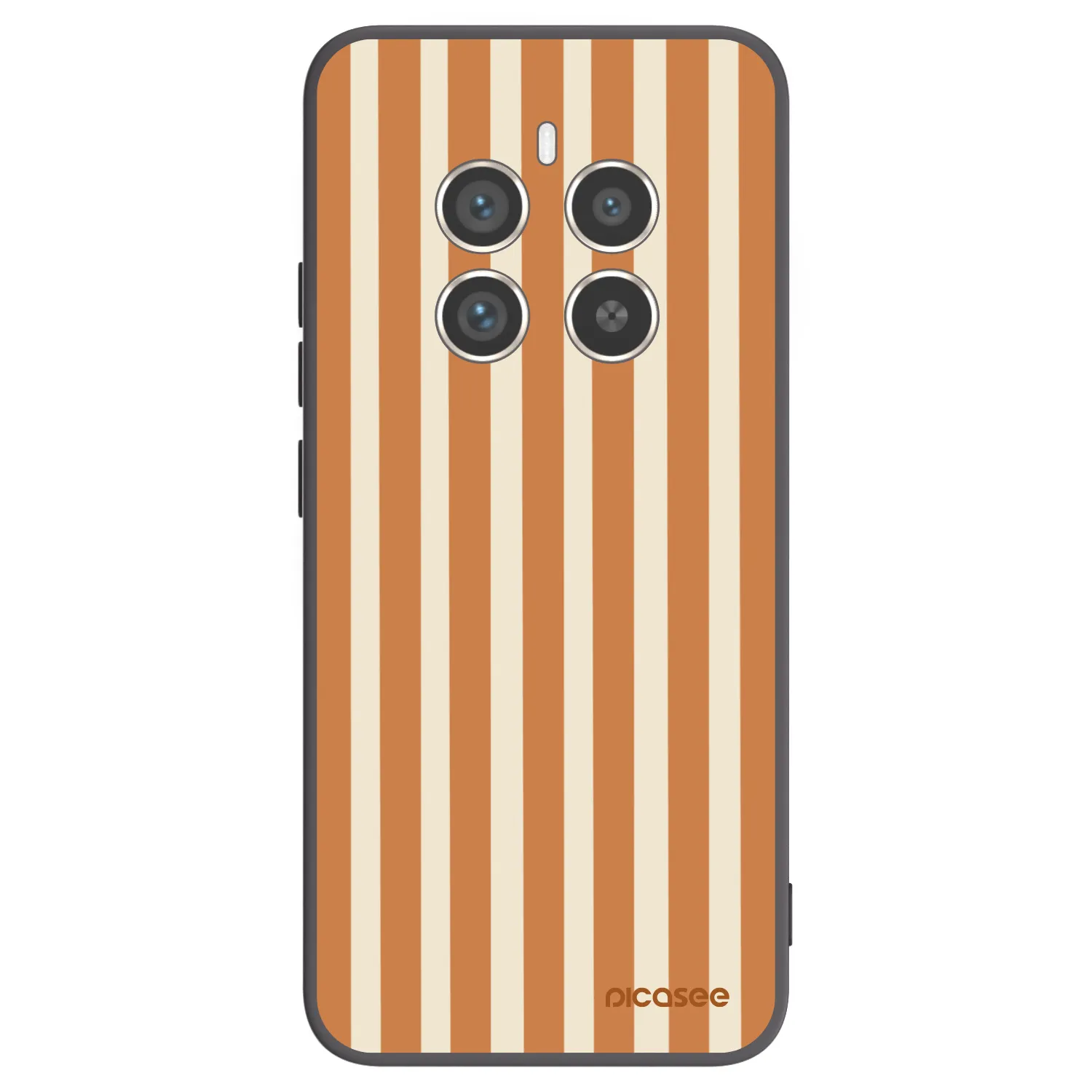 Picasee crna silikonska maskica za Realme 12 Pro 5G - Orange lines