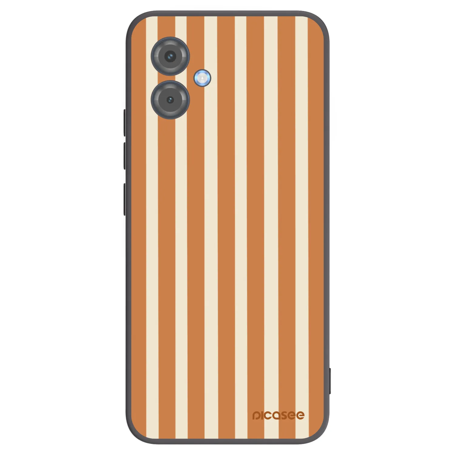 Picasee crna silikonska maskica za Motorola Moto G14 - Orange lines