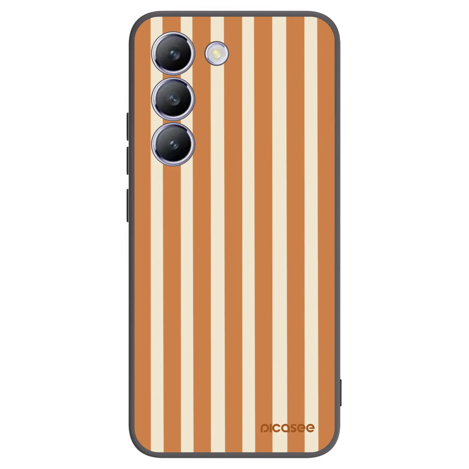 Picasee crna silikonska maskica za Vivo V40 SE 5G - Orange lines