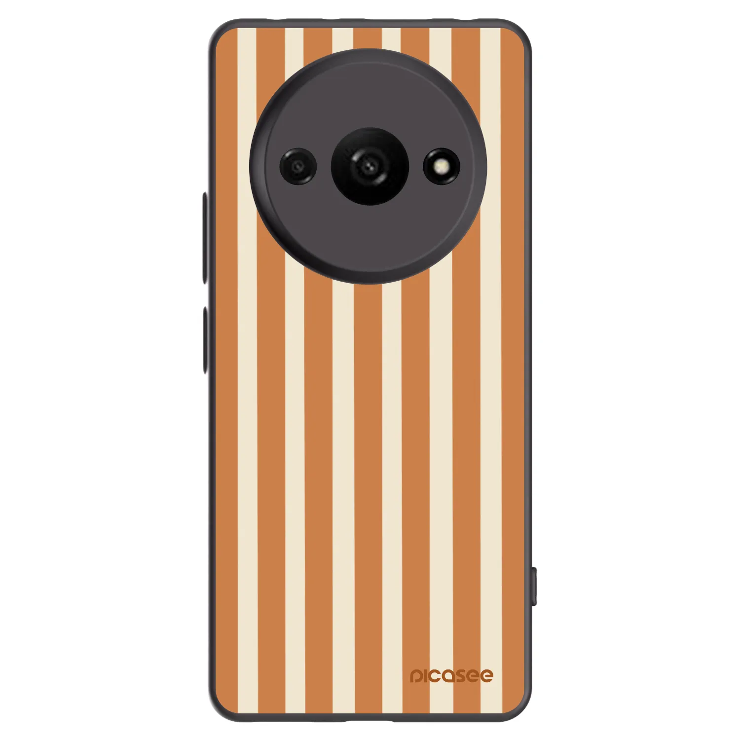 Picasee crna silikonska maskica za Xiaomi Redmi A3 - Orange lines
