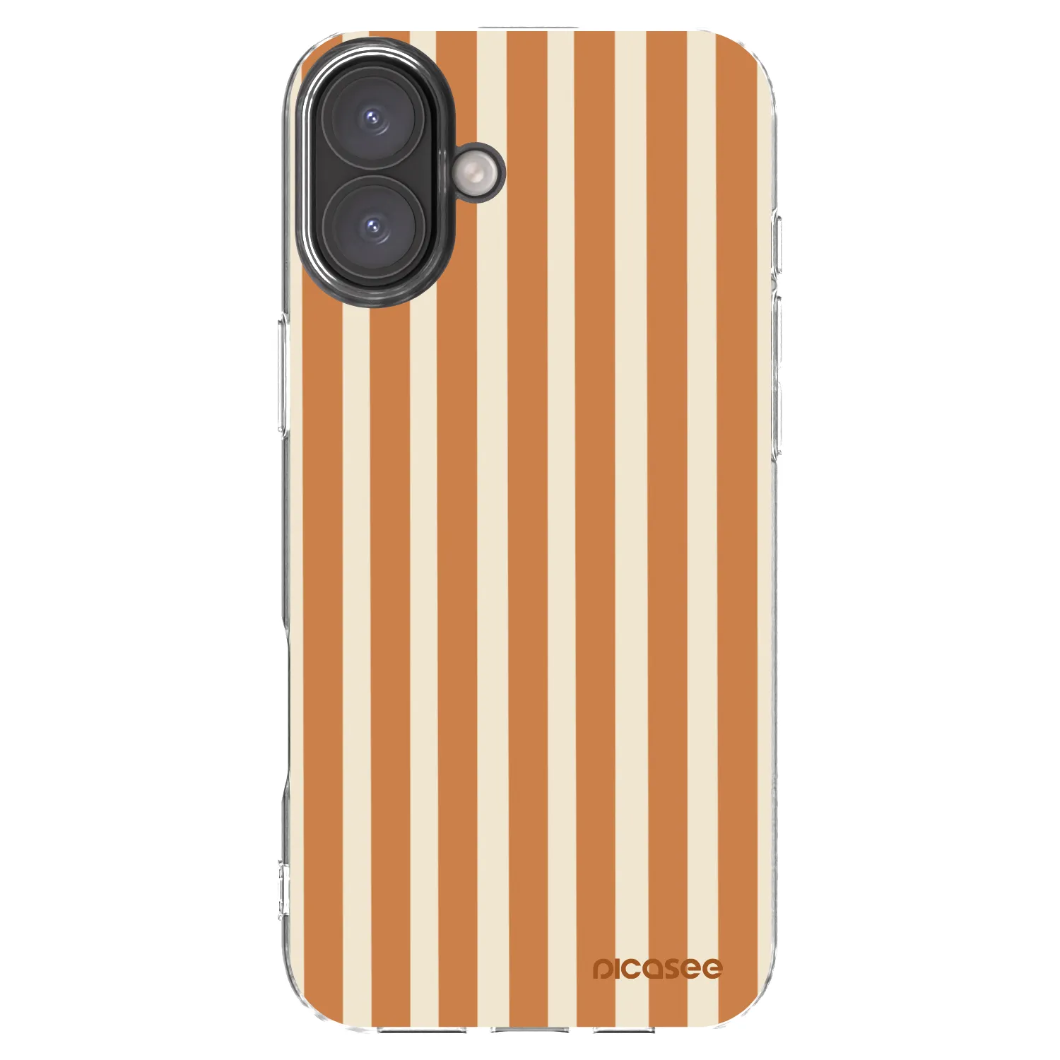 Picasee silikonska prozirna maskica za Apple iPhone 16 Plus - Orange lines